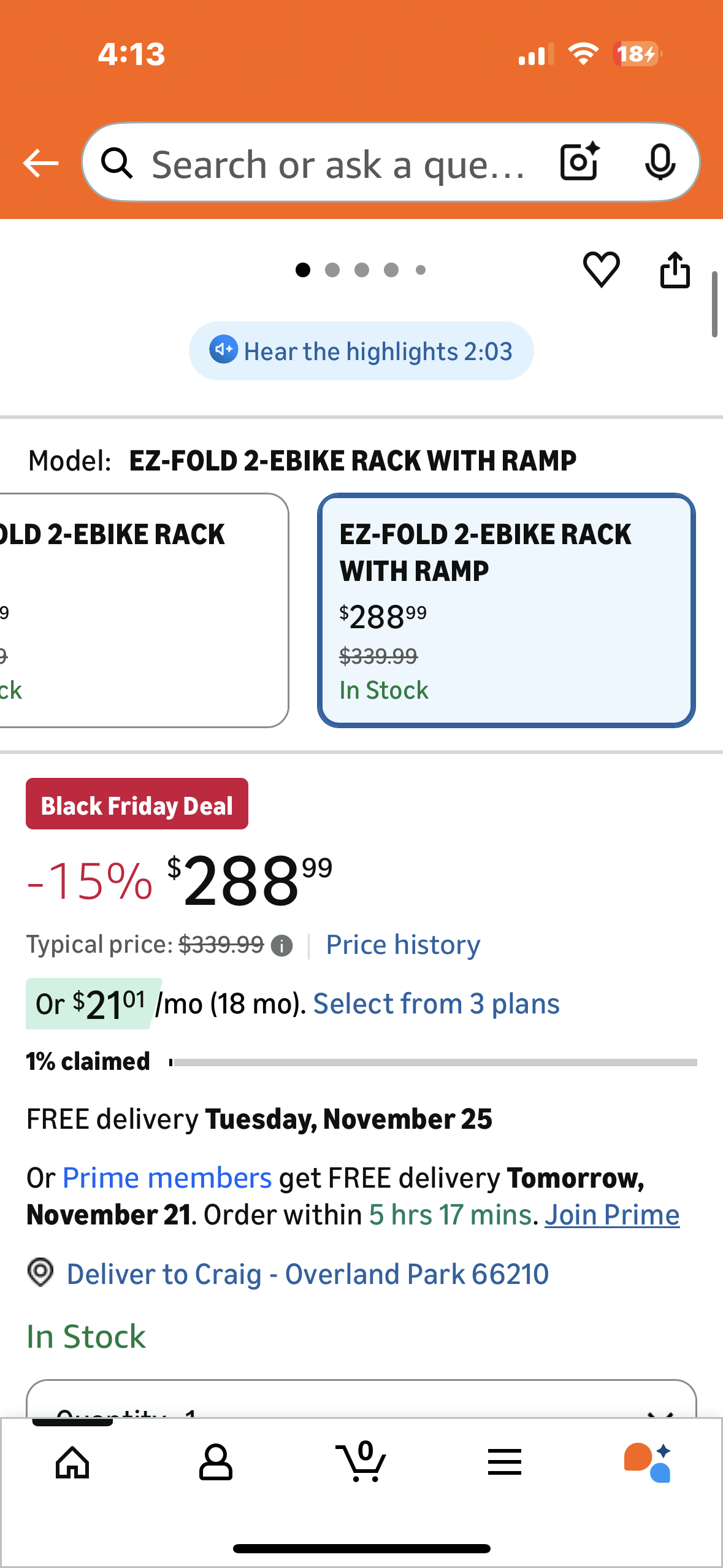 E-Bike Fold Rack with Ramp, Hitch 2 Bike Rack, 200 lbs Capacity Electric Bike Carrier, Foldable Platform Mount for Cars, Trucks, SUVs, Minivans, Up to 5-Inch Fat Tire for 2'' Receiver (W550)