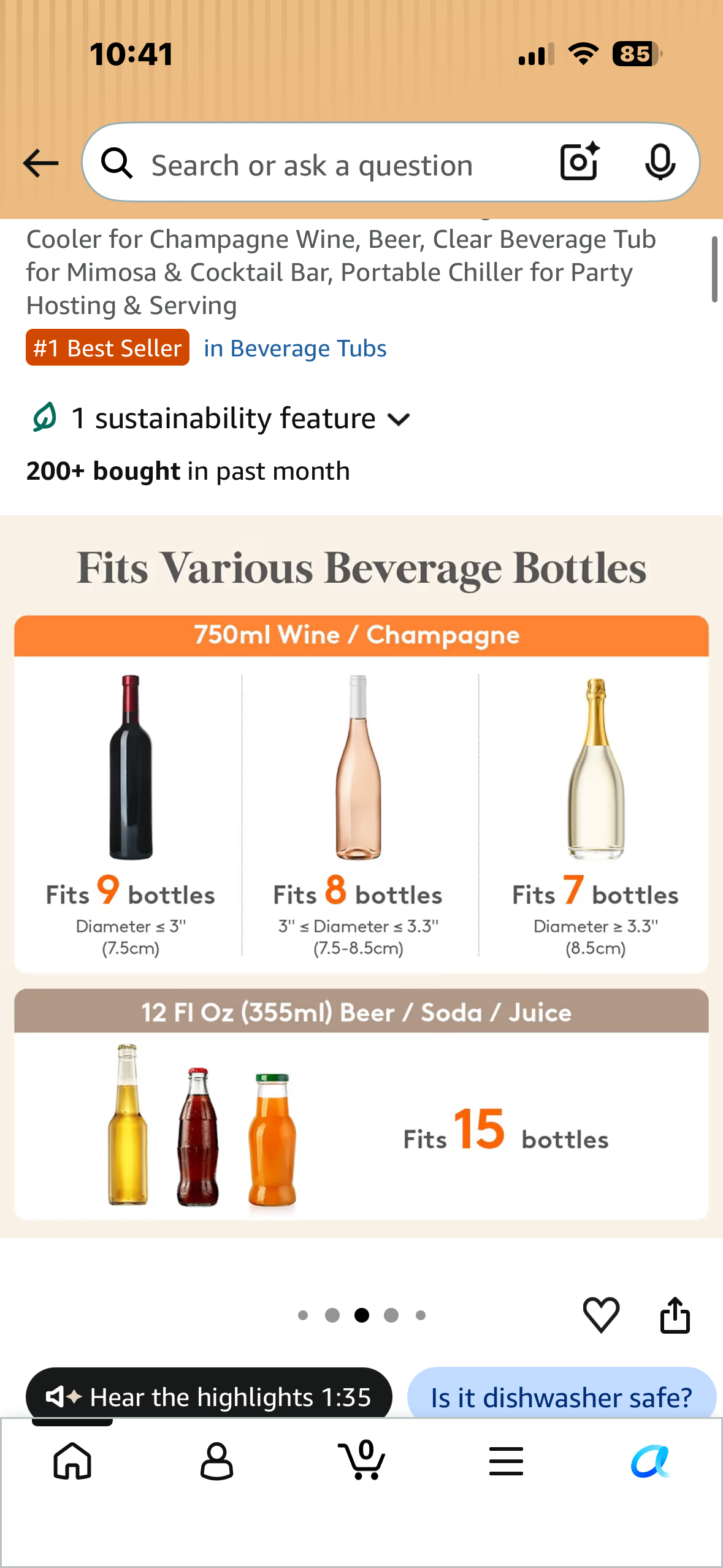 11.5L Ice Bucket for Parties, Large Plastic Drink Cooler for Champagne Wine, Beer, Clear Beverage Tub for Mimosa & Cocktail Bar, Portable Chiller for Party Hosting & Serving