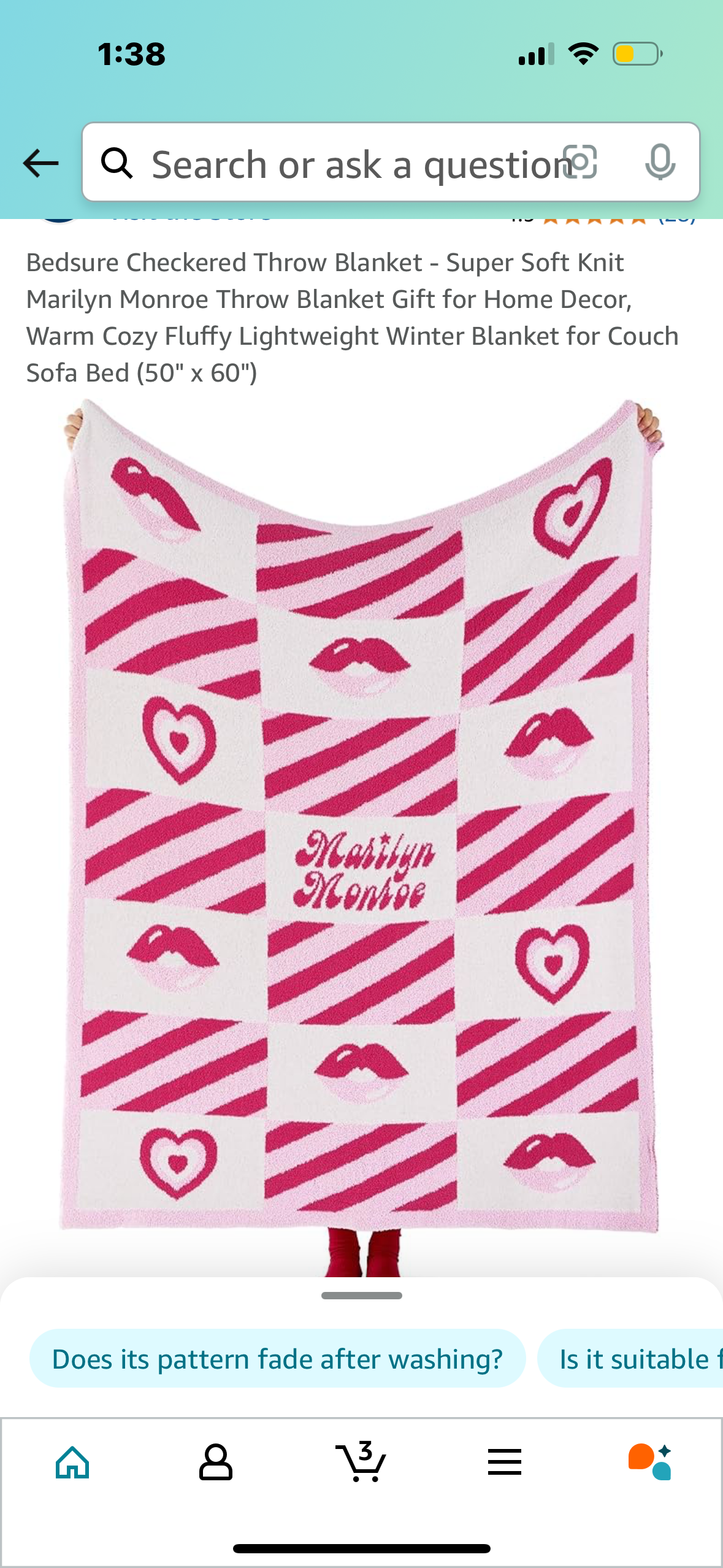 5 PM Door Buster - Bedsure Checkered Throw Blanket