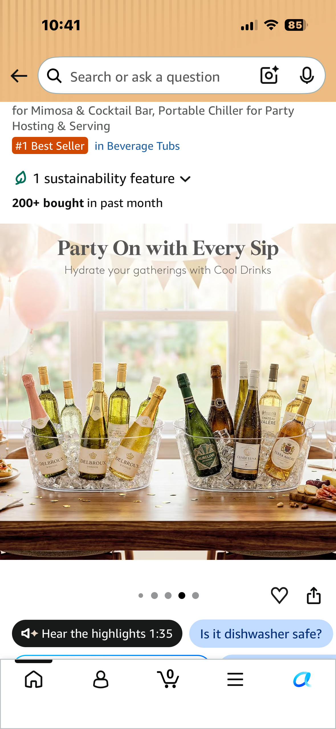 11.5L Ice Bucket for Parties, Large Plastic Drink Cooler for Champagne Wine, Beer, Clear Beverage Tub for Mimosa & Cocktail Bar, Portable Chiller for Party Hosting & Serving