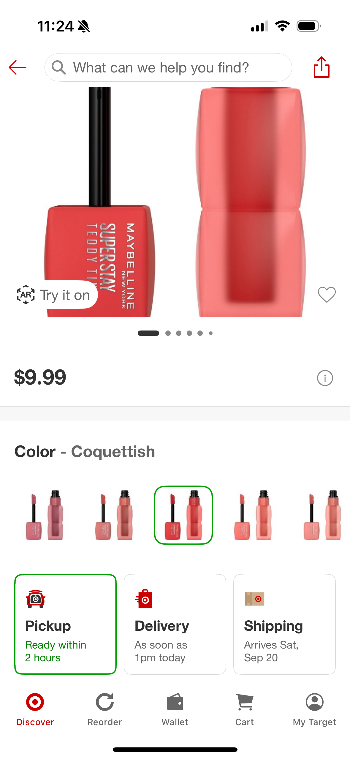 Maybelline Super Stay Teddy Tint Long Lasting Matte Lip Tint - Coquettish - 0.17 fl oz