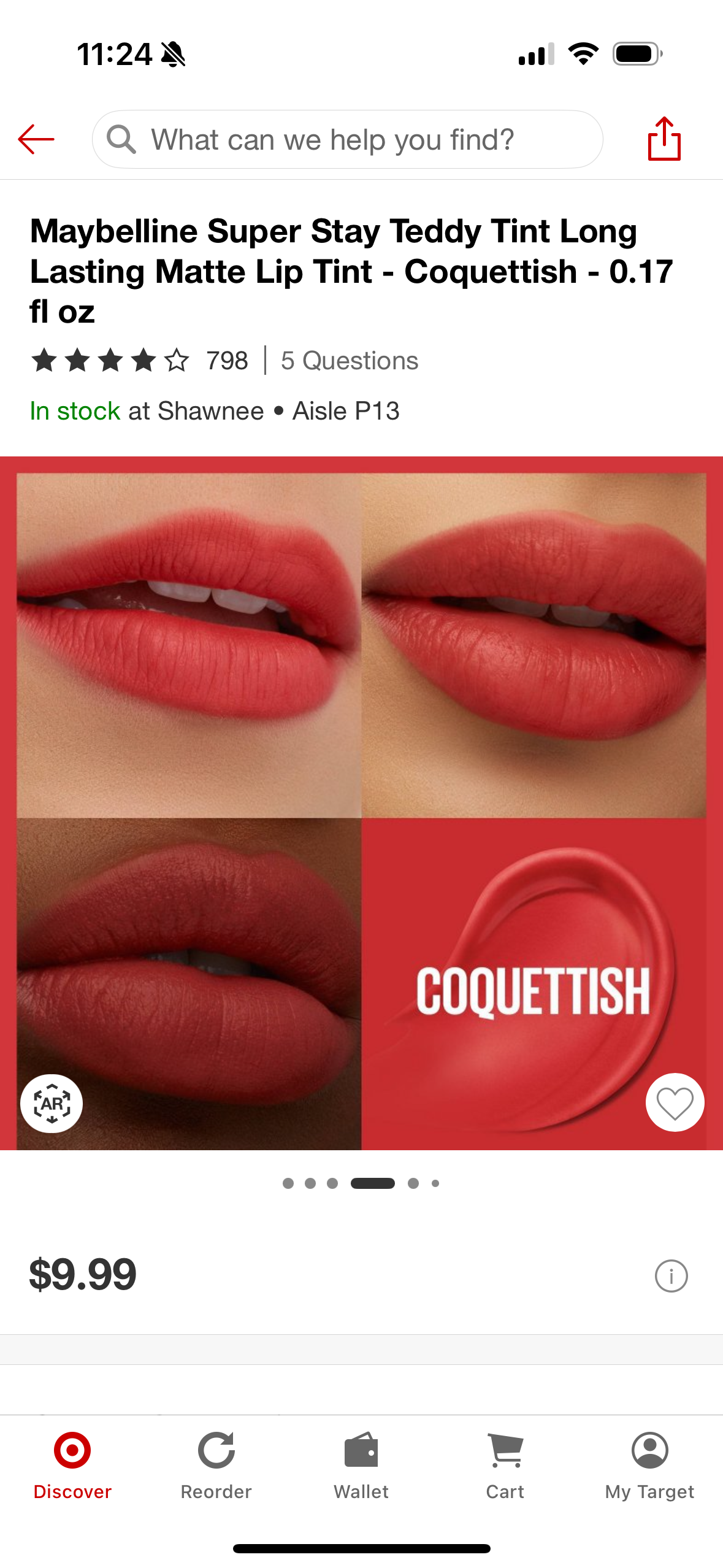 Maybelline Super Stay Teddy Tint Long Lasting Matte Lip Tint - Coquettish - 0.17 fl oz