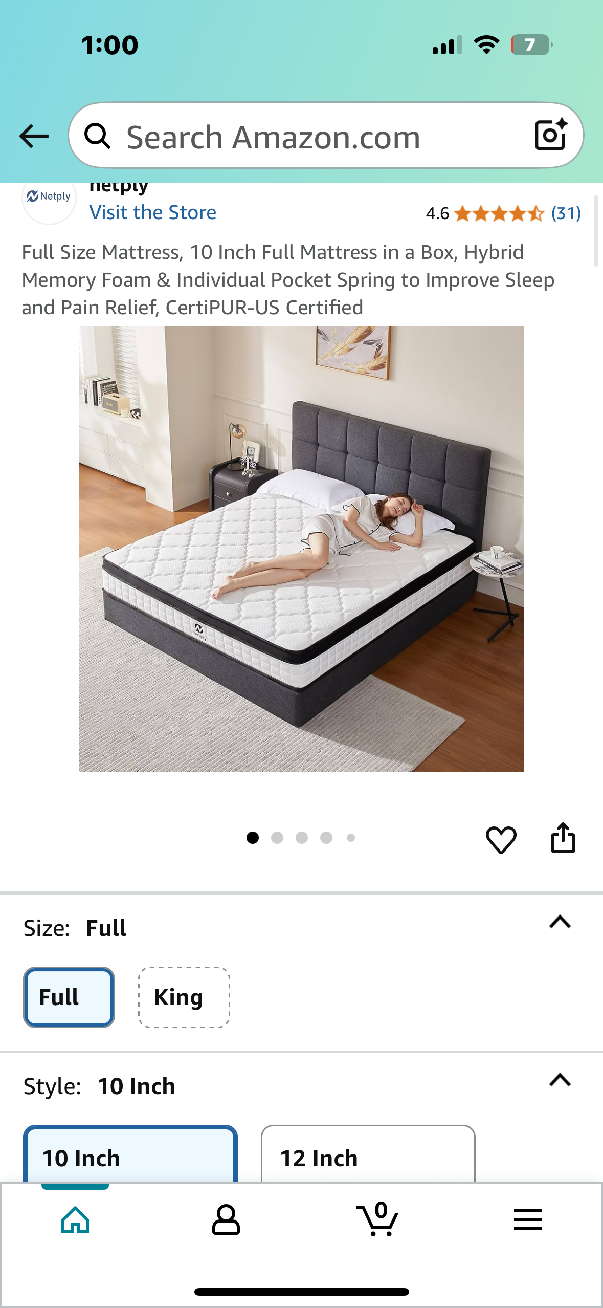 Full Size Mattress (B1063)