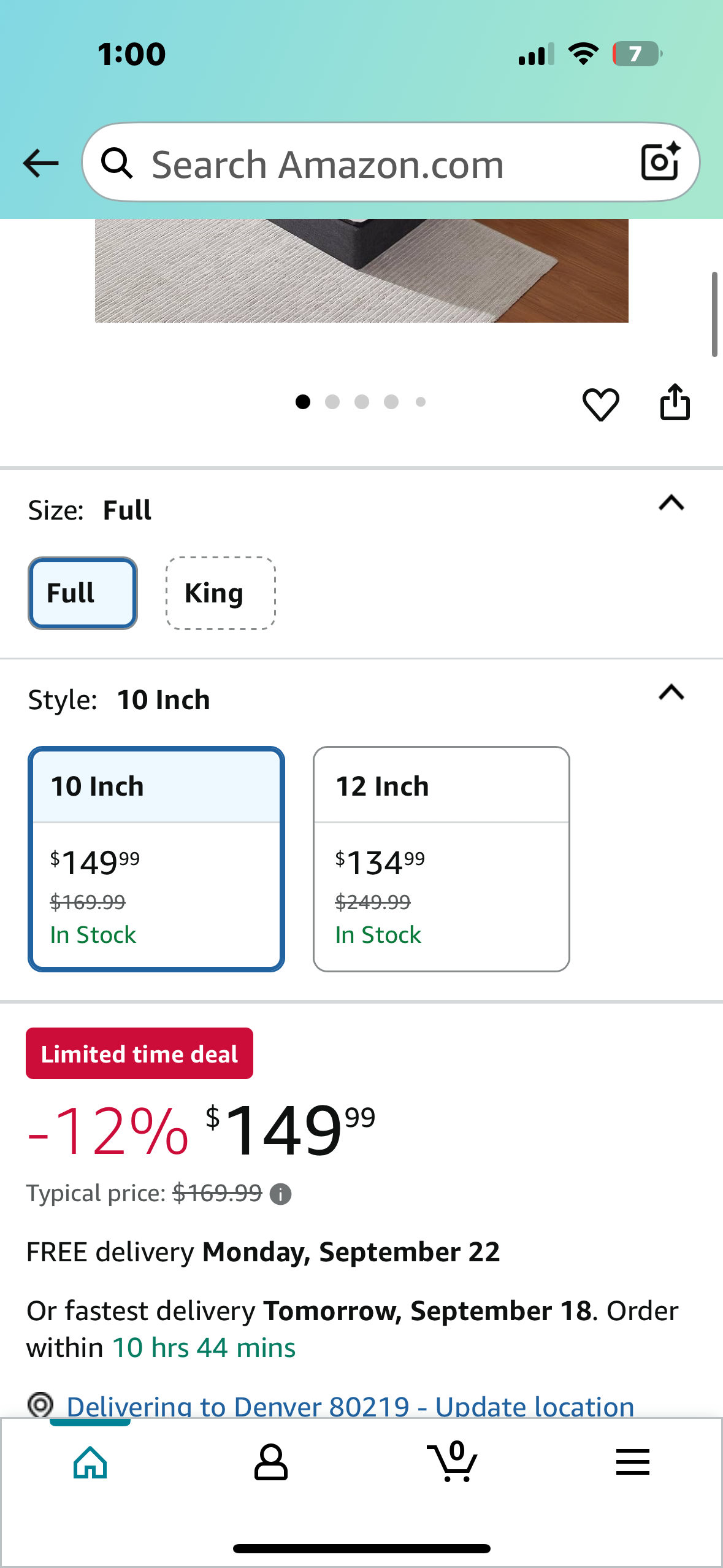 Full Size Mattress (B1063)