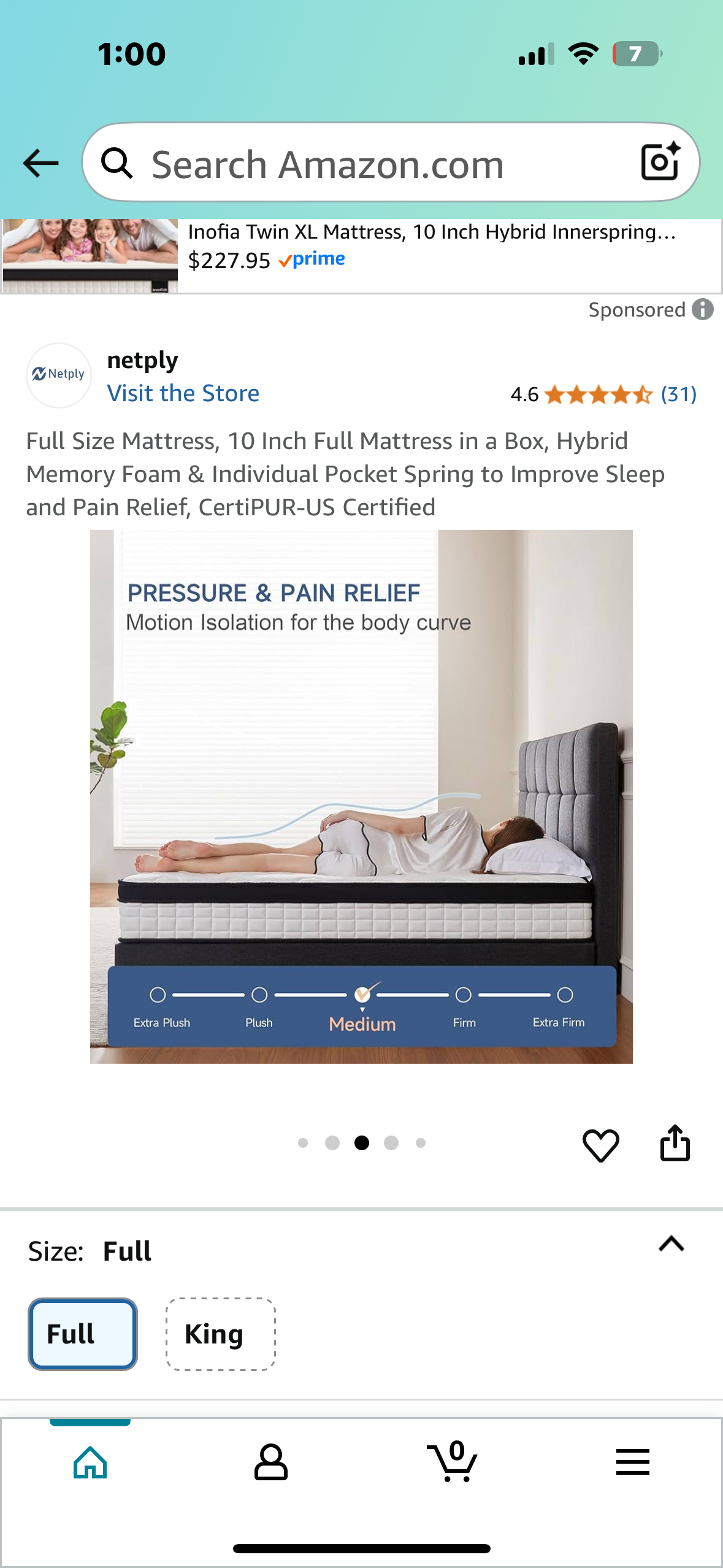 Full Size Mattress (B1063)