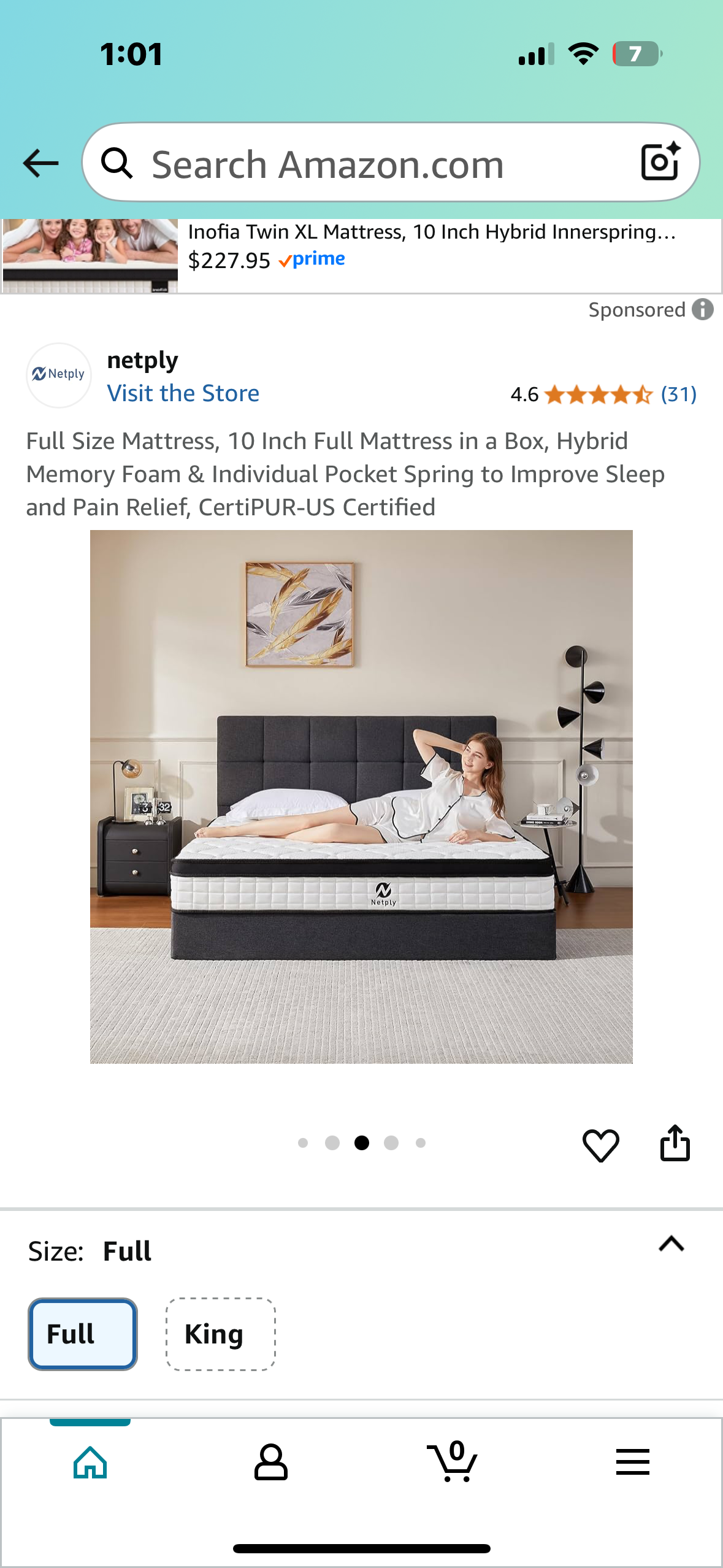 Full Size Mattress (B1063)