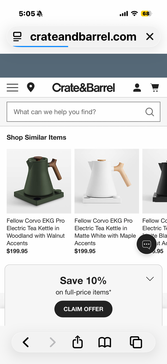 Fellow Corvo EKG Electric Tea Kettle - Electric Pour Over Coffee and Tea Pot - Quick Heating Electric Kettles for Boiling Water - Temperature Control and Built-In Brew Timer-Matte Black-0.9 Liter
