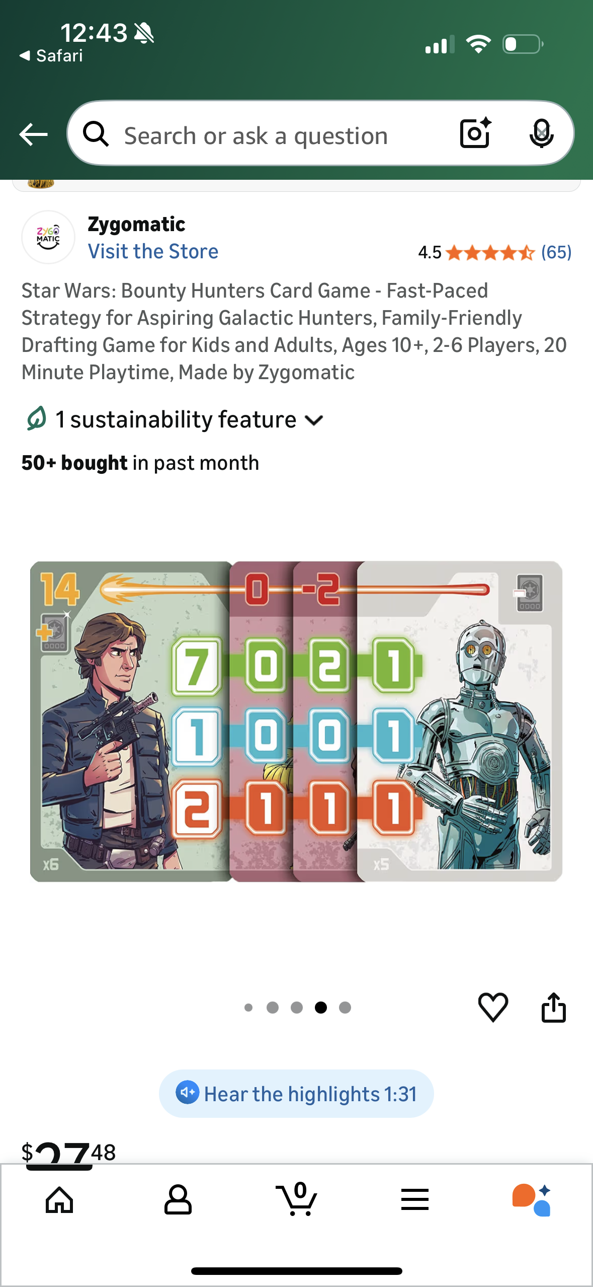Star Wars: Bounty Hunters Card Game - Fast-Paced Strategy for Aspiring Galactic Hunters, Family-Friendly Drafting Game for Kids and Adults, Ages 10+, 2-6 Players, 20 Minute Playtime, Made by Zygomatic