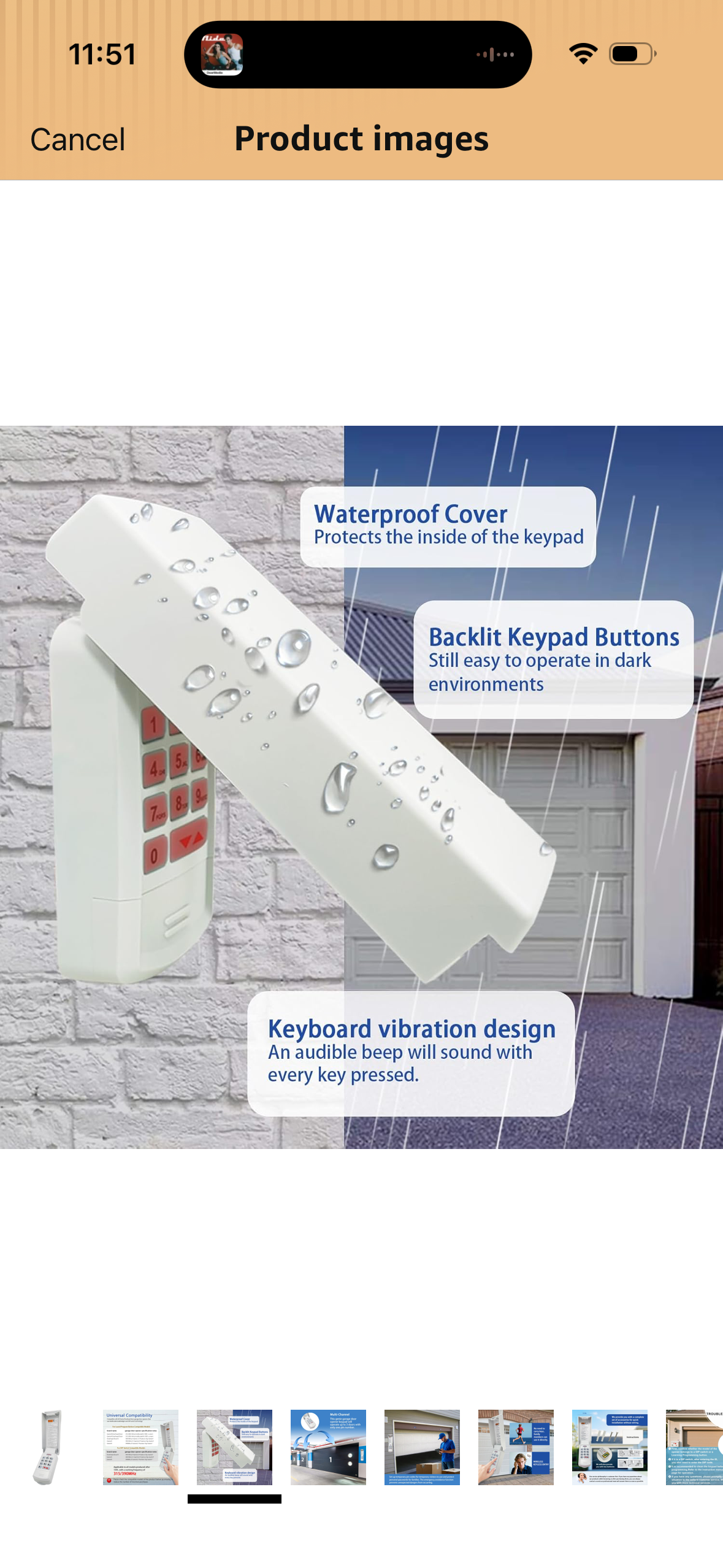 Genie Garage Door Opener Keypad Compatible with All Genie Intellicode Overhead Door Codedodger and Dip Switch Opener for 1995-Current Models 315/390MHZ Wireless Keyless Keypad Replacement