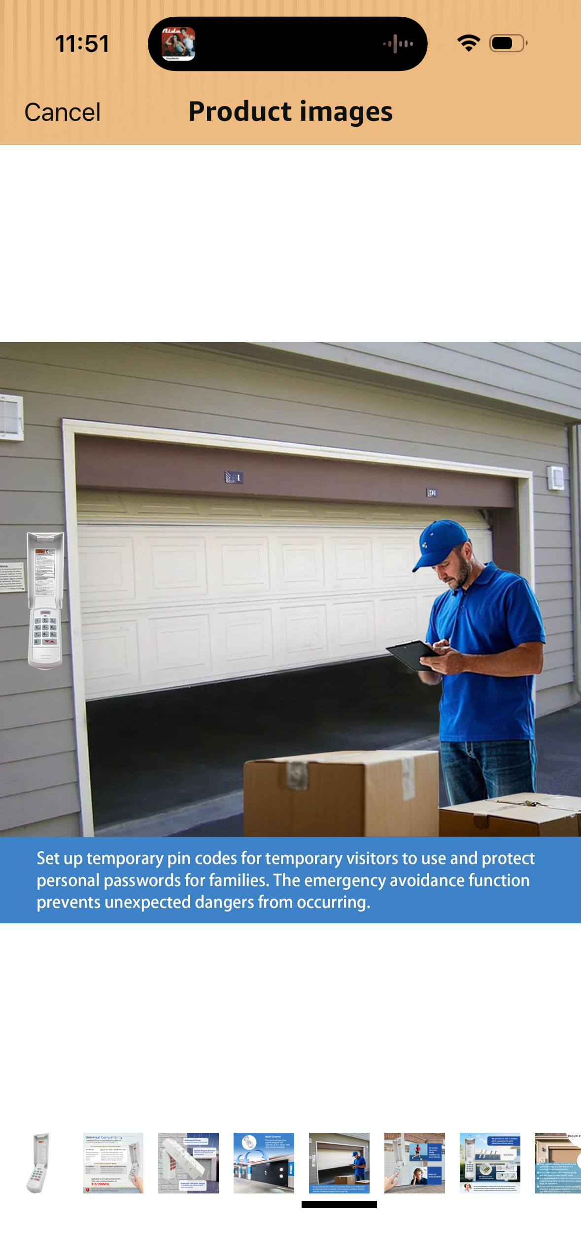 Genie Garage Door Opener Keypad Compatible with All Genie Intellicode Overhead Door Codedodger and Dip Switch Opener for 1995-Current Models 315/390MHZ Wireless Keyless Keypad Replacement