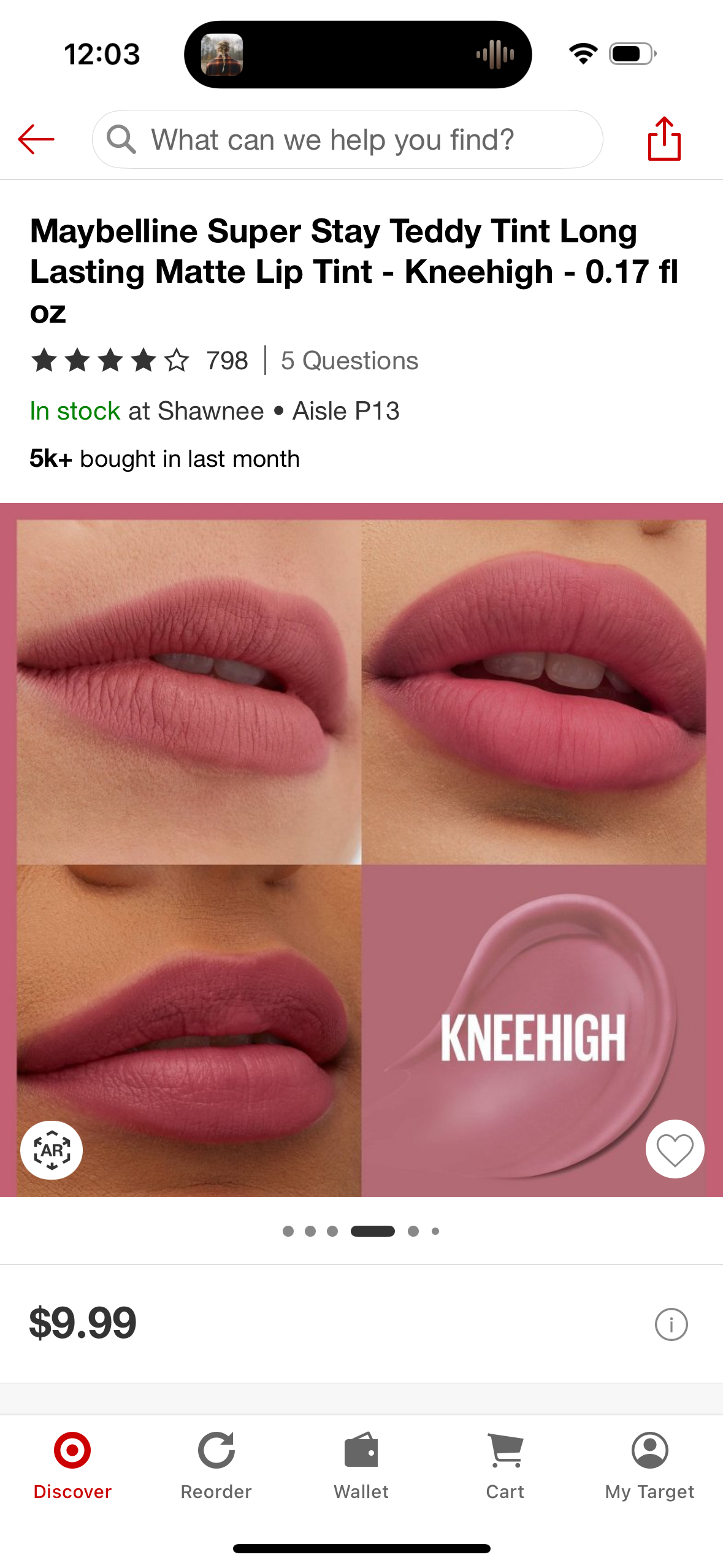 Maybelline Super Stay Teddy Tint Long Lasting Matte Lip Tint - Kneehigh - 0.17 fl OZ