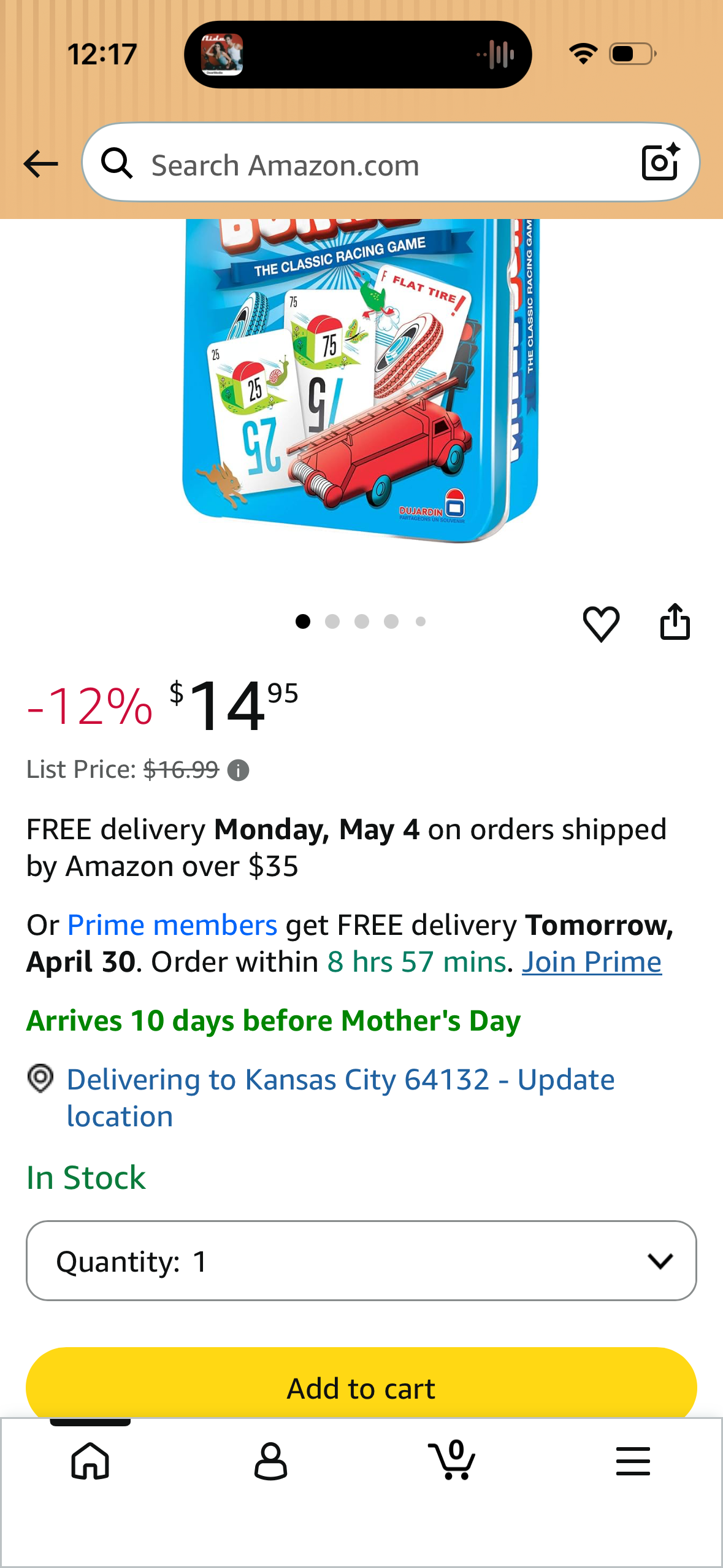 Asmodee Mille Bornes Classic Racing Card Game - Fast-Paced Family Strategy Game for Ages 7+, 2-6 Players, 20 Minute Playtime