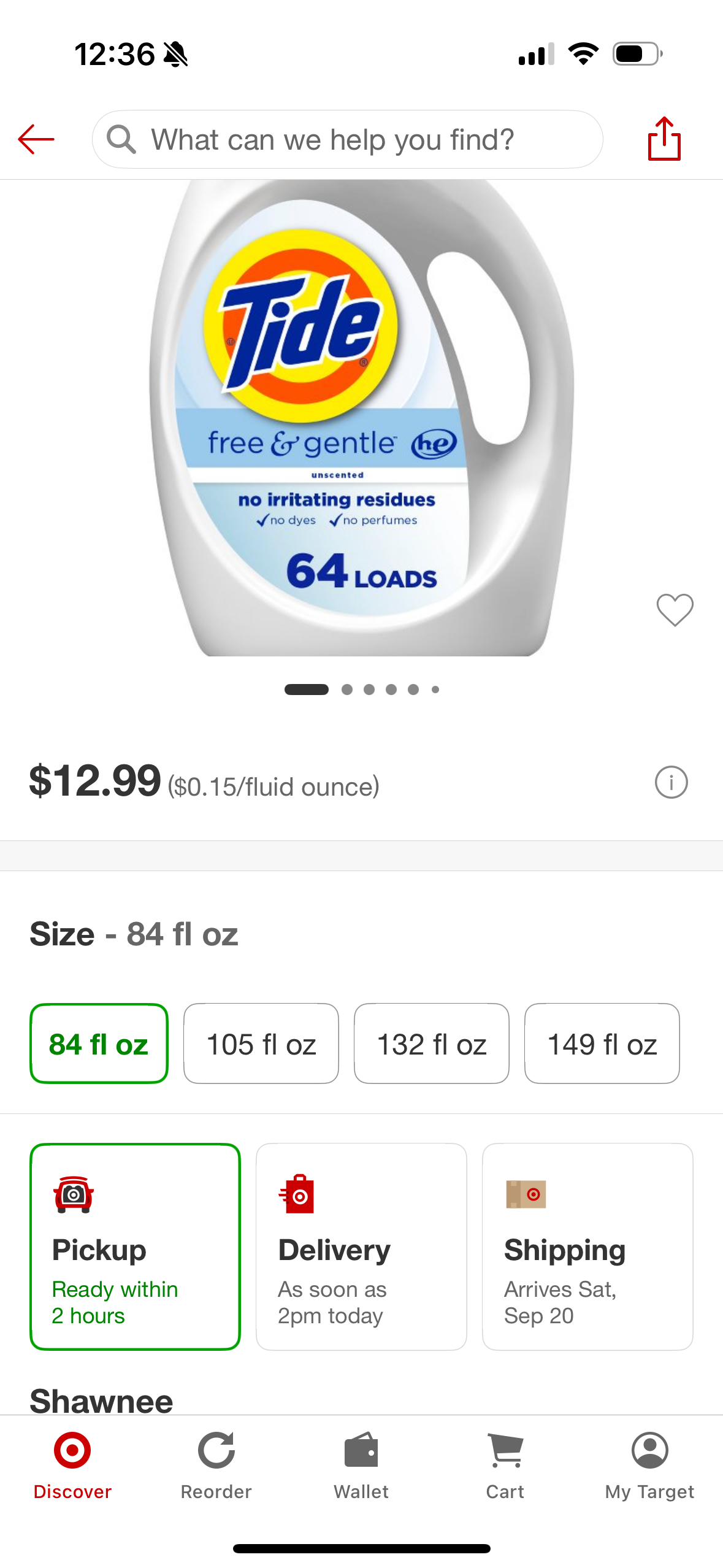 Tide Free & Gentle HE Compatible Liquid Laundry Detergent Soap - 84 fl oz