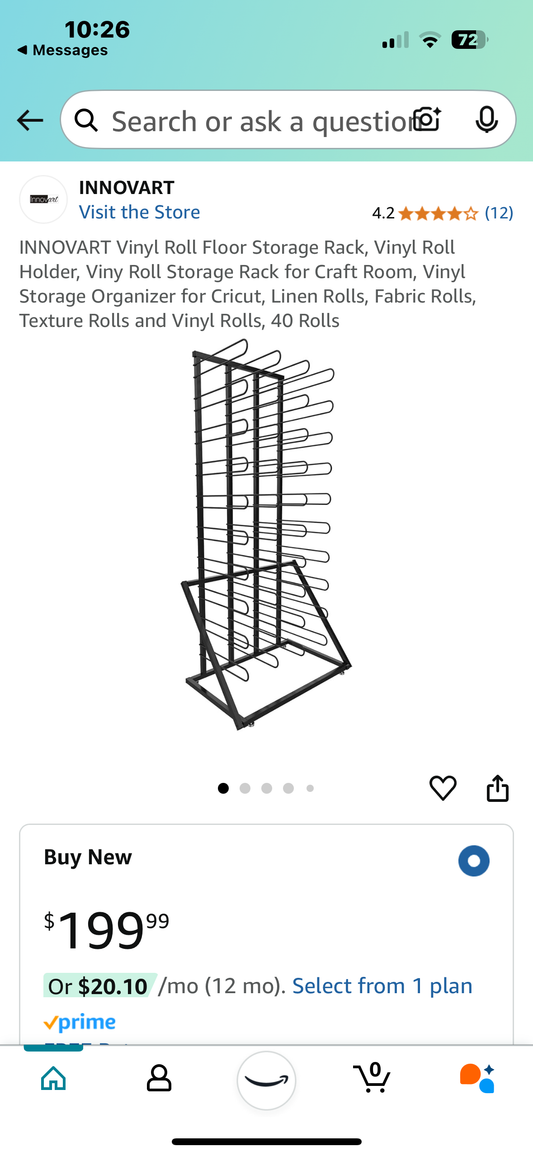New - Vinyl Roll Storage Rack (O319)