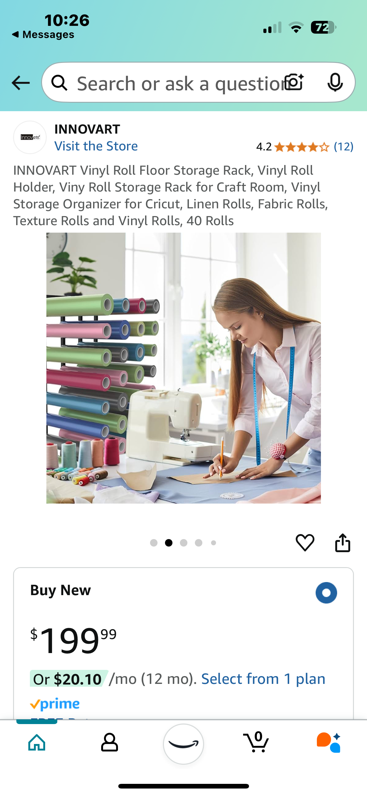 New - Vinyl Roll Storage Rack (O319)