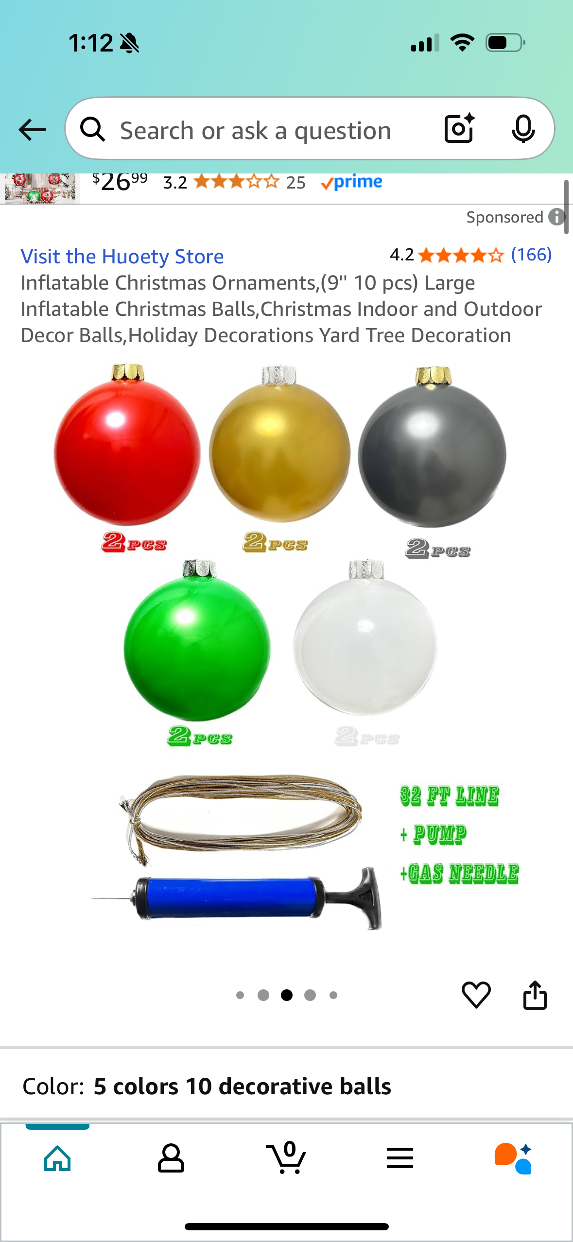 Inflatable Christmas Ornaments,(9'' 10 pcs) Large Inflatable Christmas Balls,Christmas Indoor and Outdoor Decor Balls,Holiday Decorations Yard Tree Decoration