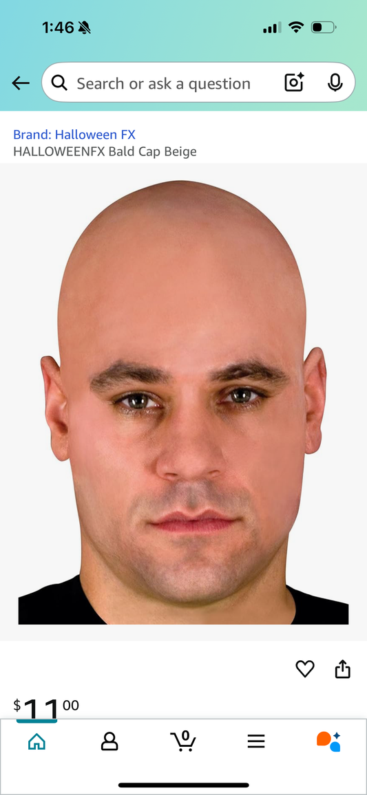 HALLOWEENFX Bald Cap Beige