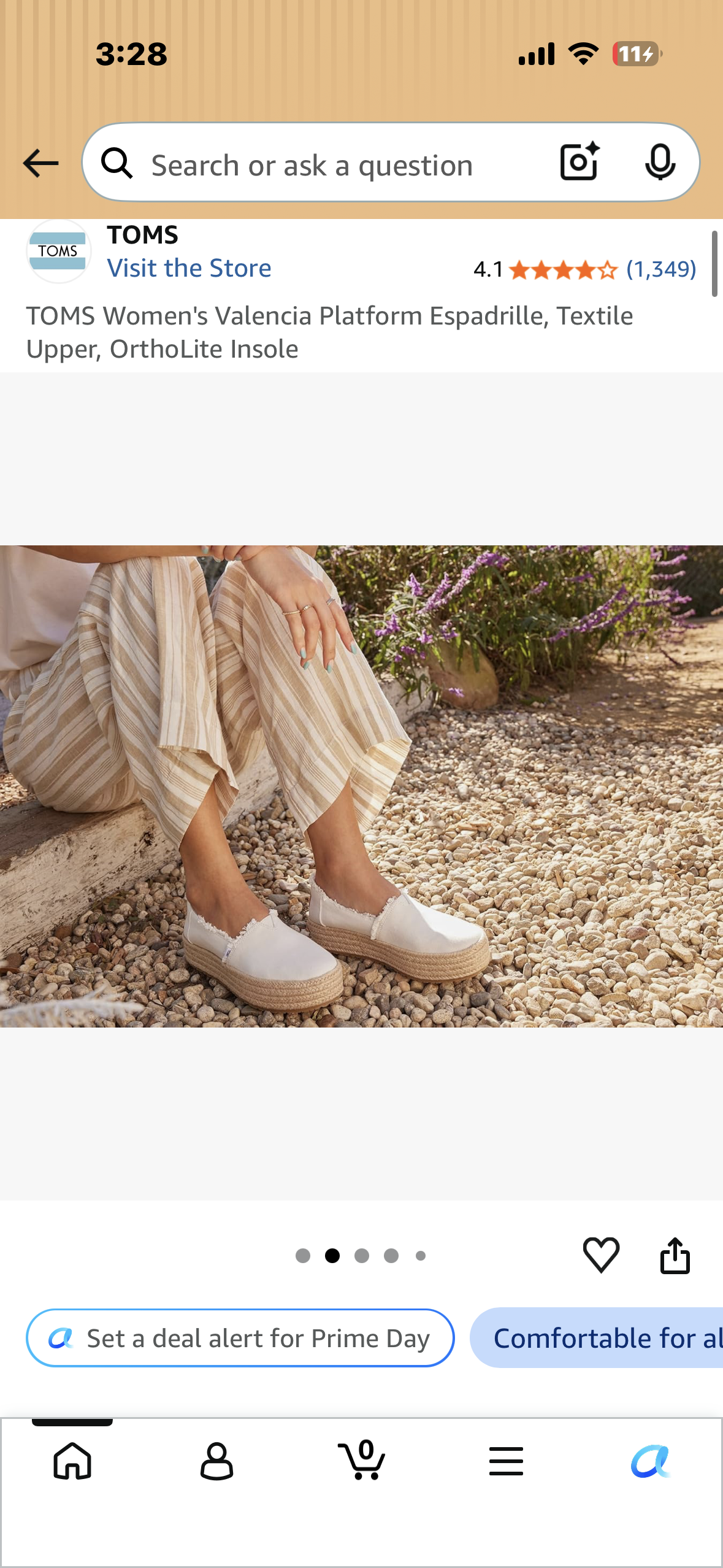 TOMS Women's Valencia Platform Espadrille, Textile Upper, OrthoLite Insole (Size (W)10)