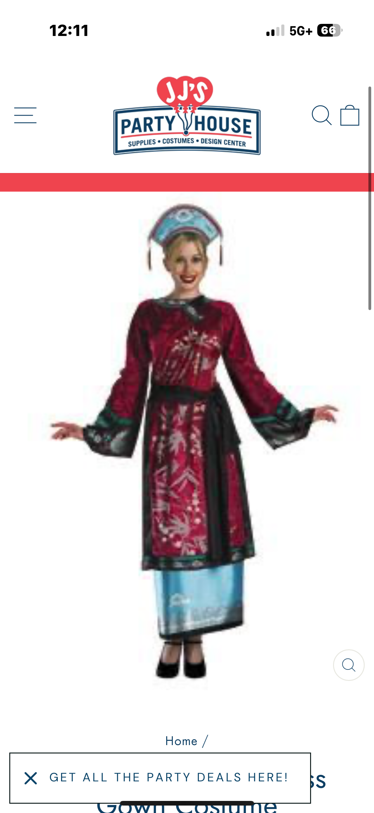 Pirates of the Caribbean Elizabeth Empress Gown Adult Deluxe Size 12-14