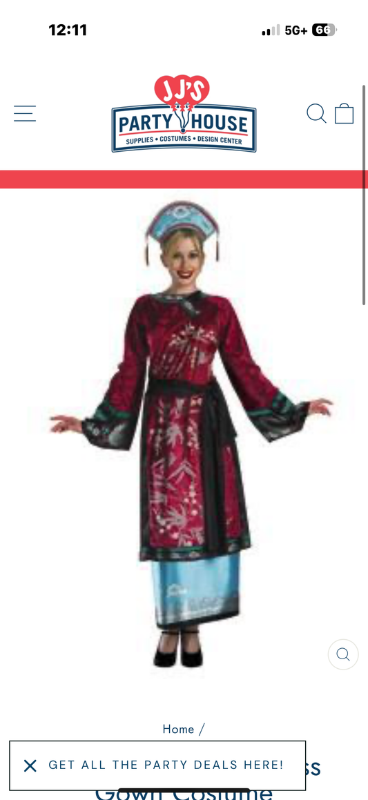 Pirates of the Caribbean Elizabeth Empress Gown Adult Deluxe Size 12-14