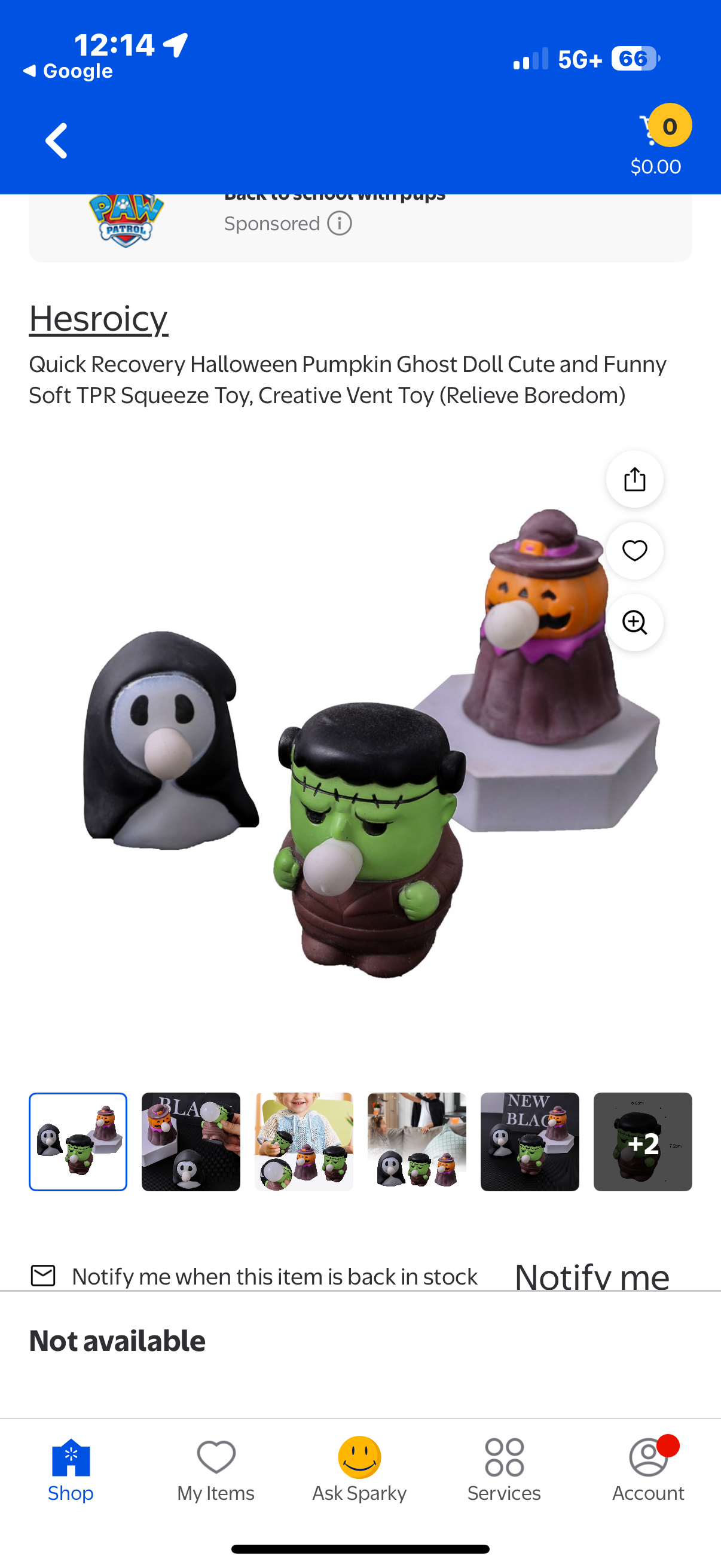 Halloween Pumpkin Ghost Doll Cute and Funny Soft TPR Squeeze Toy