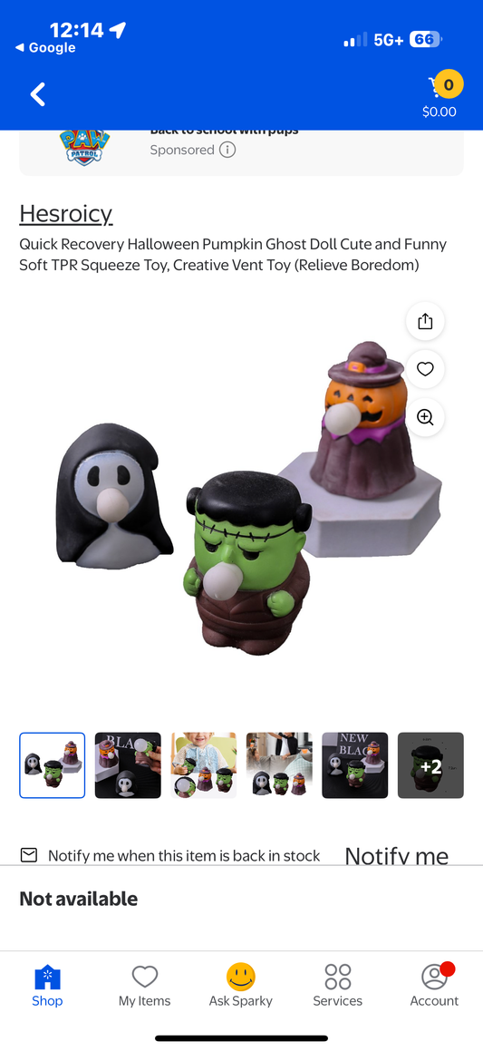 Halloween Pumpkin Ghost Doll Cute and Funny Soft TPR Squeeze Toy