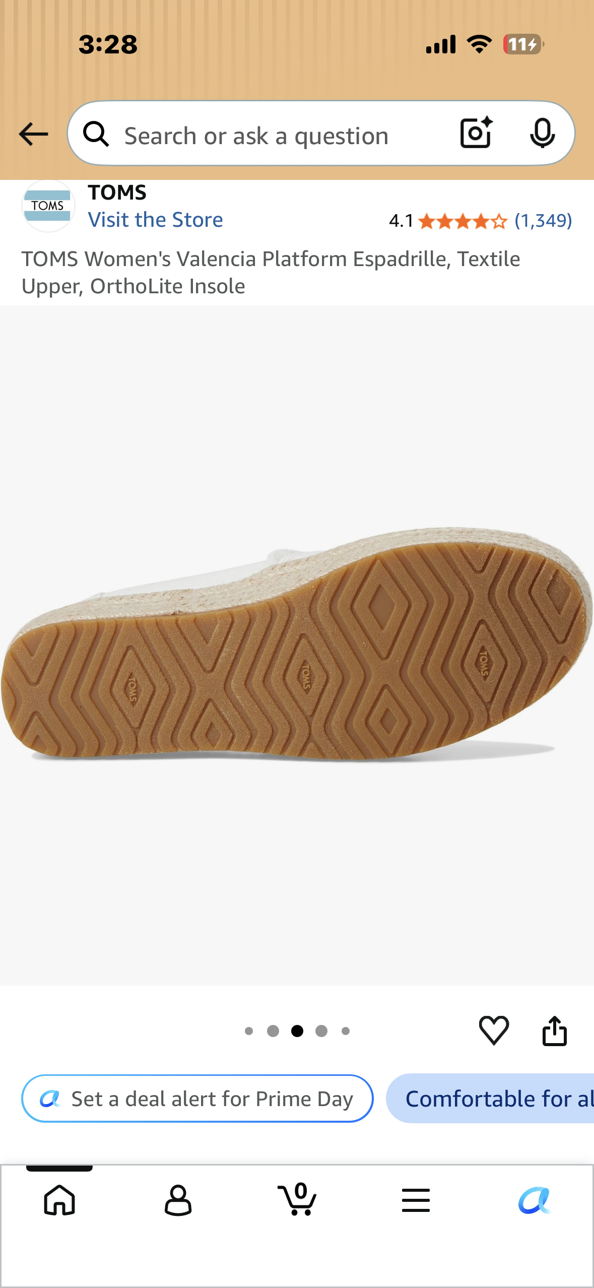TOMS Women's Valencia Platform Espadrille, Textile Upper, OrthoLite Insole (Size (W)10)