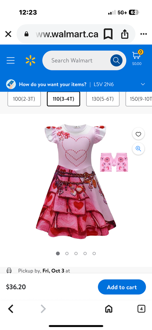 Kids Red Rise Costume Size 12