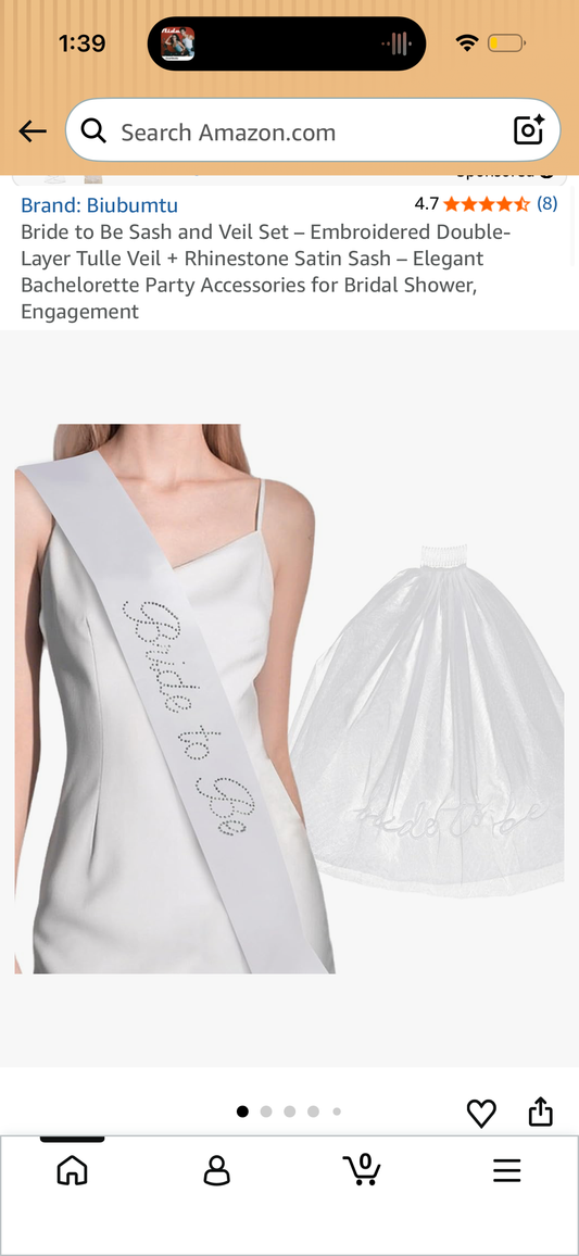 Rhinestones - Bride to Be Sash and Veil Set – Embroidered Double-Layer Tulle Veil + Rhinestone Satin Sash – Elegant Bachelorette Party Accessories for Bridal Shower, Engagement