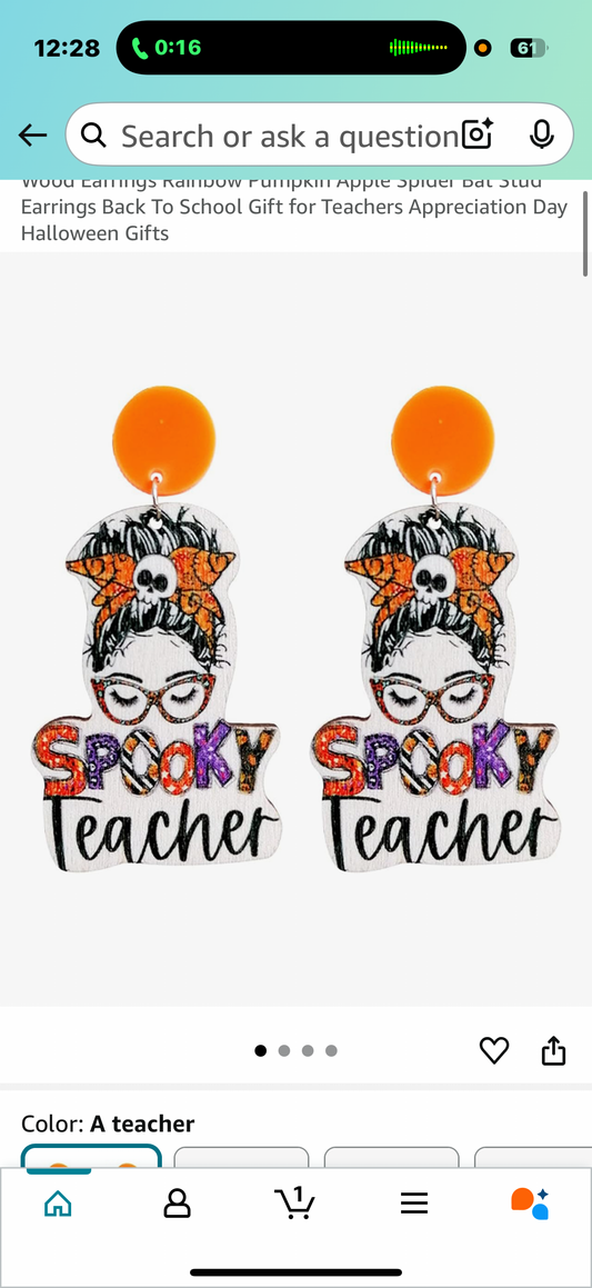 Teacher Earrings Acrylic Rainbow Pencil Book Drop Dangle
