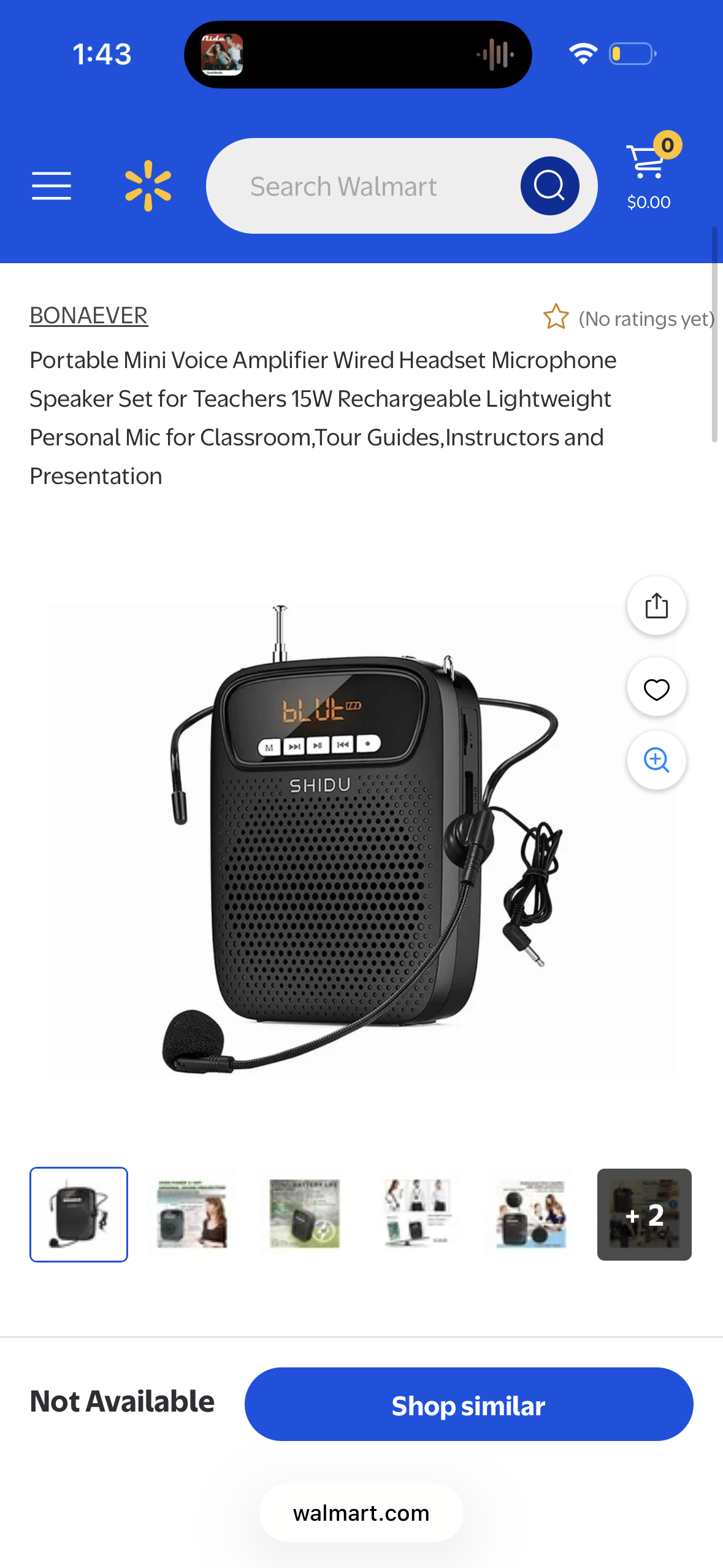 Portable Mini Voice Amplifier Wired Headset Microphone Speaker Set for Teachers 15W Rechargeable Lightweight Personal Mic for Classroom,Tour Guides,Instructors and Presentation