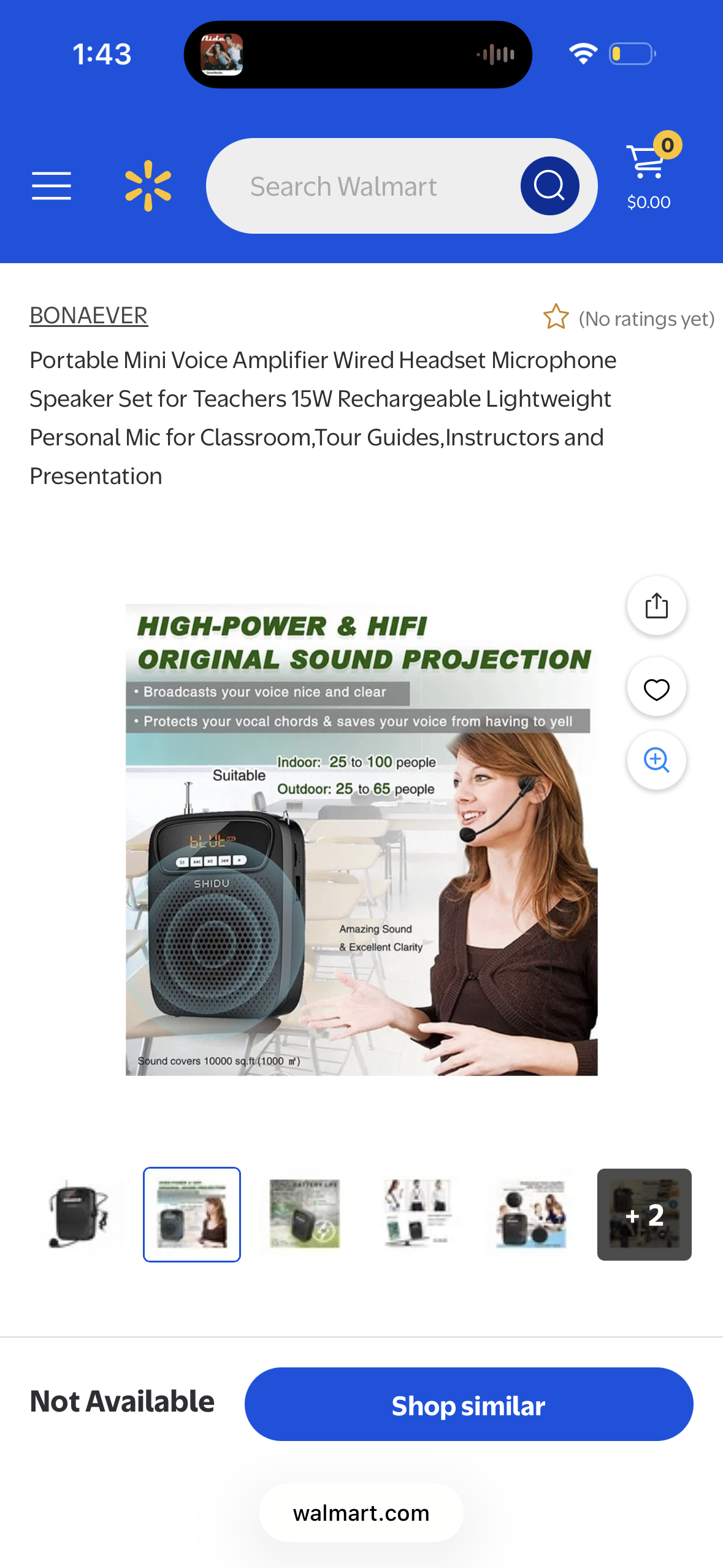 Portable Mini Voice Amplifier Wired Headset Microphone Speaker Set for Teachers 15W Rechargeable Lightweight Personal Mic for Classroom,Tour Guides,Instructors and Presentation
