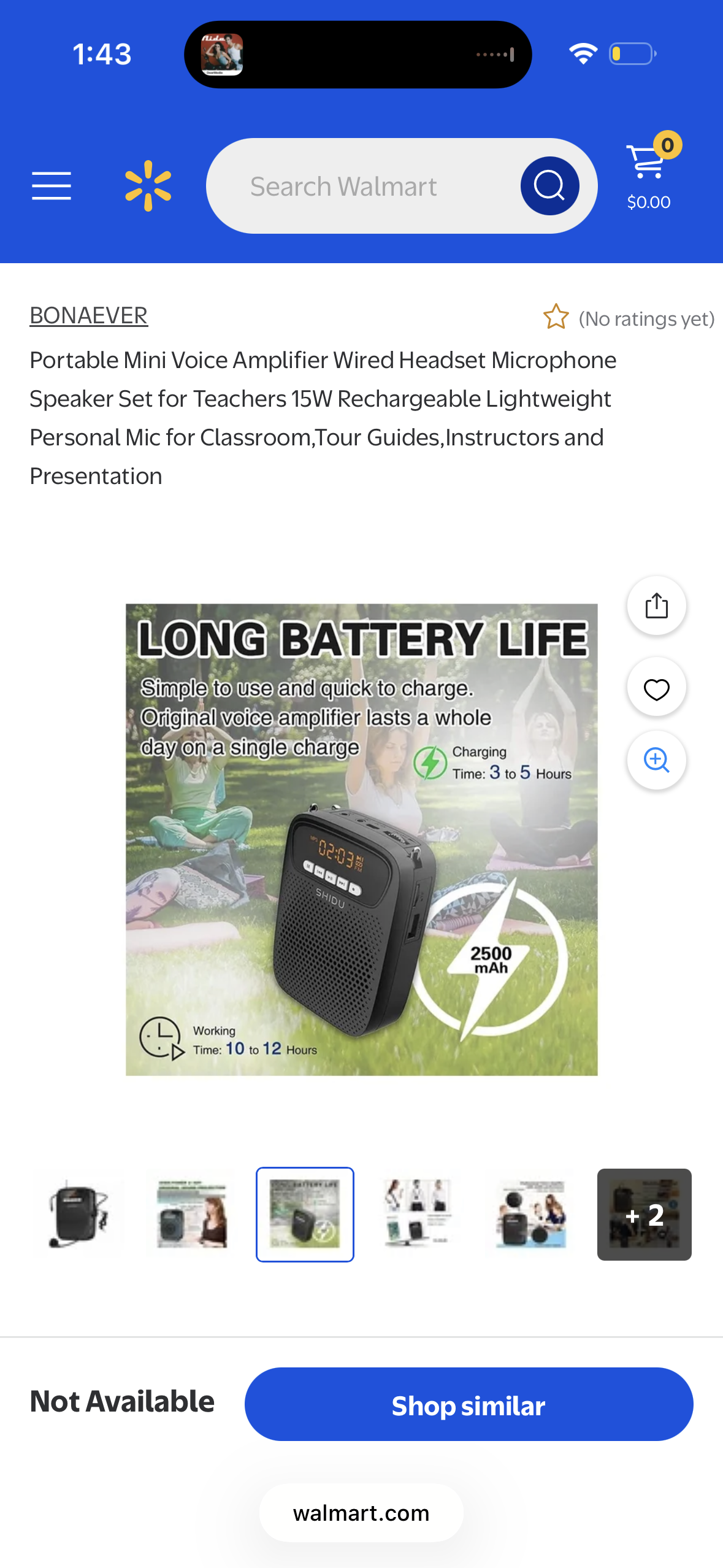 Portable Mini Voice Amplifier Wired Headset Microphone Speaker Set for Teachers 15W Rechargeable Lightweight Personal Mic for Classroom,Tour Guides,Instructors and Presentation