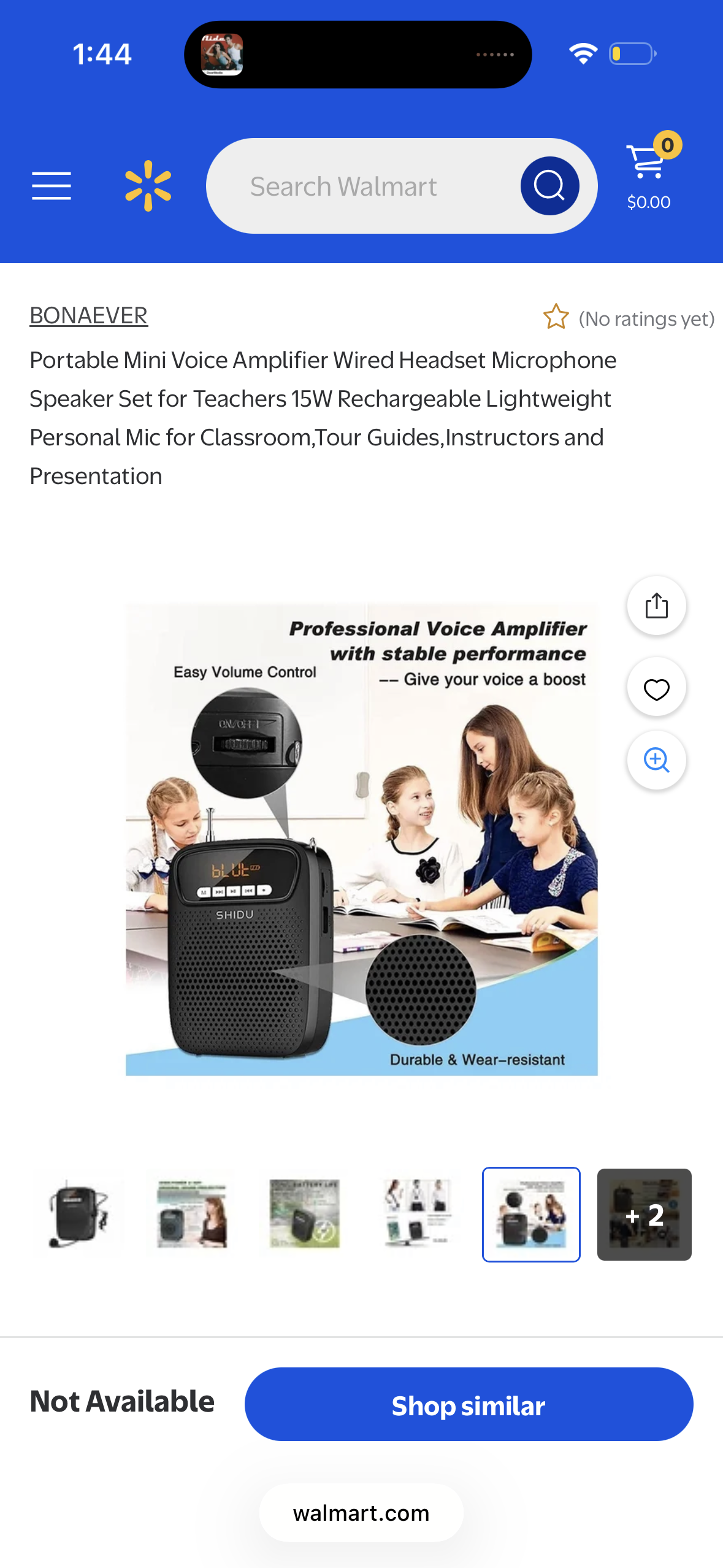 Portable Mini Voice Amplifier Wired Headset Microphone Speaker Set for Teachers 15W Rechargeable Lightweight Personal Mic for Classroom,Tour Guides,Instructors and Presentation