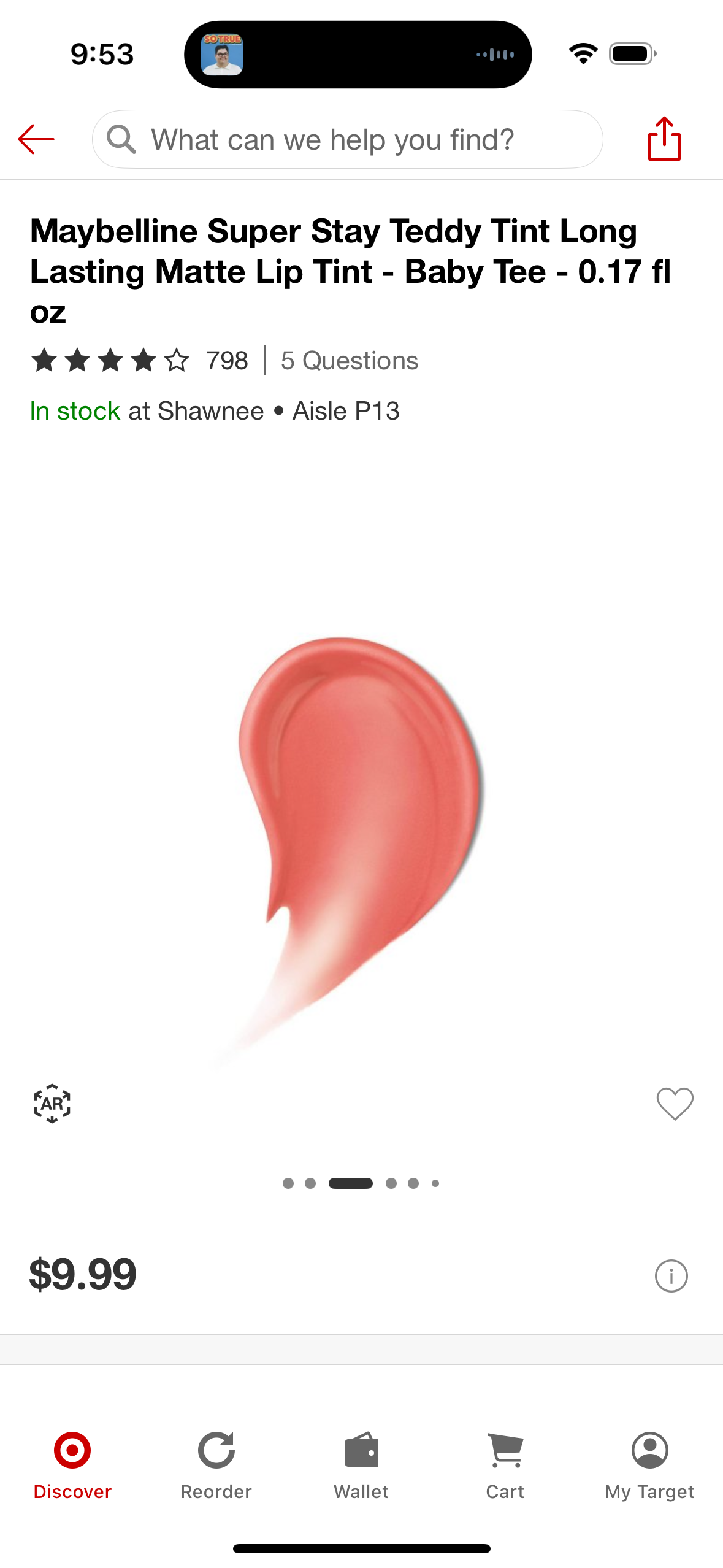 Maybelline Super Stay Teddy Tint Long Lasting Matte Lip Tint - Baby Tee - 0.17 fl OZ
