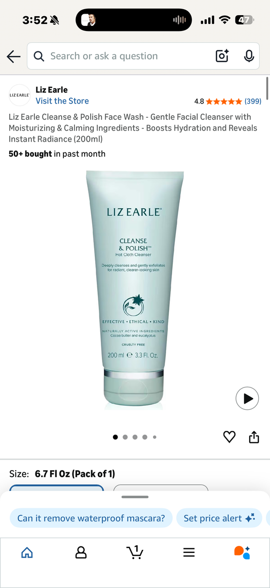 Liz Earle Cleanse & Polish Face Wash - Gentle Facial Cleanser with Moisturizing & Calming Ingredients - Boosts Hydration and Reveals Instant Radiance (200ml)