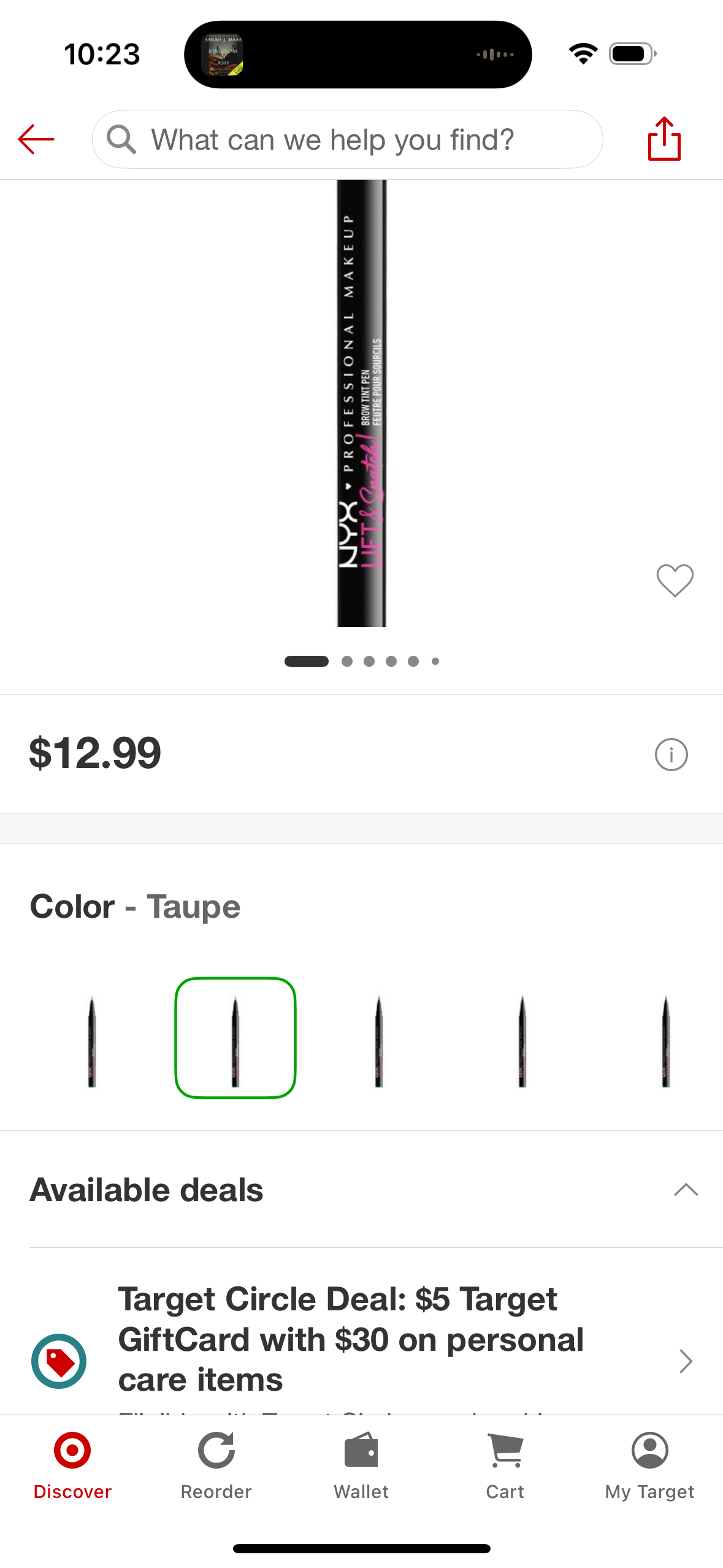 NYX Professional Makeup Lift N Snatch! Brow Tint Pen - Taupe - 0.03 fl oz