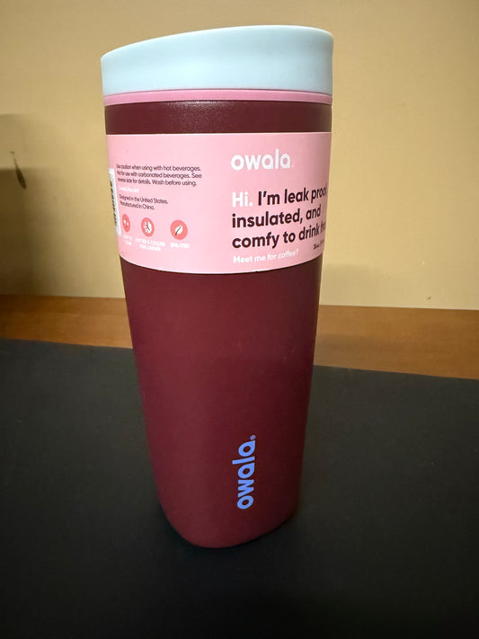 Owala SmoothSip Insulated Stainless Steel Coffee Tumbler, Reusable Iced Coffee Cup, Hot Coffee Travel Mug, BPA Free, 20 oz