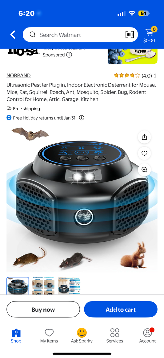 Ultrasonic Pest ler Plug in, Indoor Electronic Deterrent for Mouse, Mice, Rat, Squirrel, Roach, Ant, Mosquito, Spider, Bug, Rodent Control for Home, Attic, Garage, Kitchen