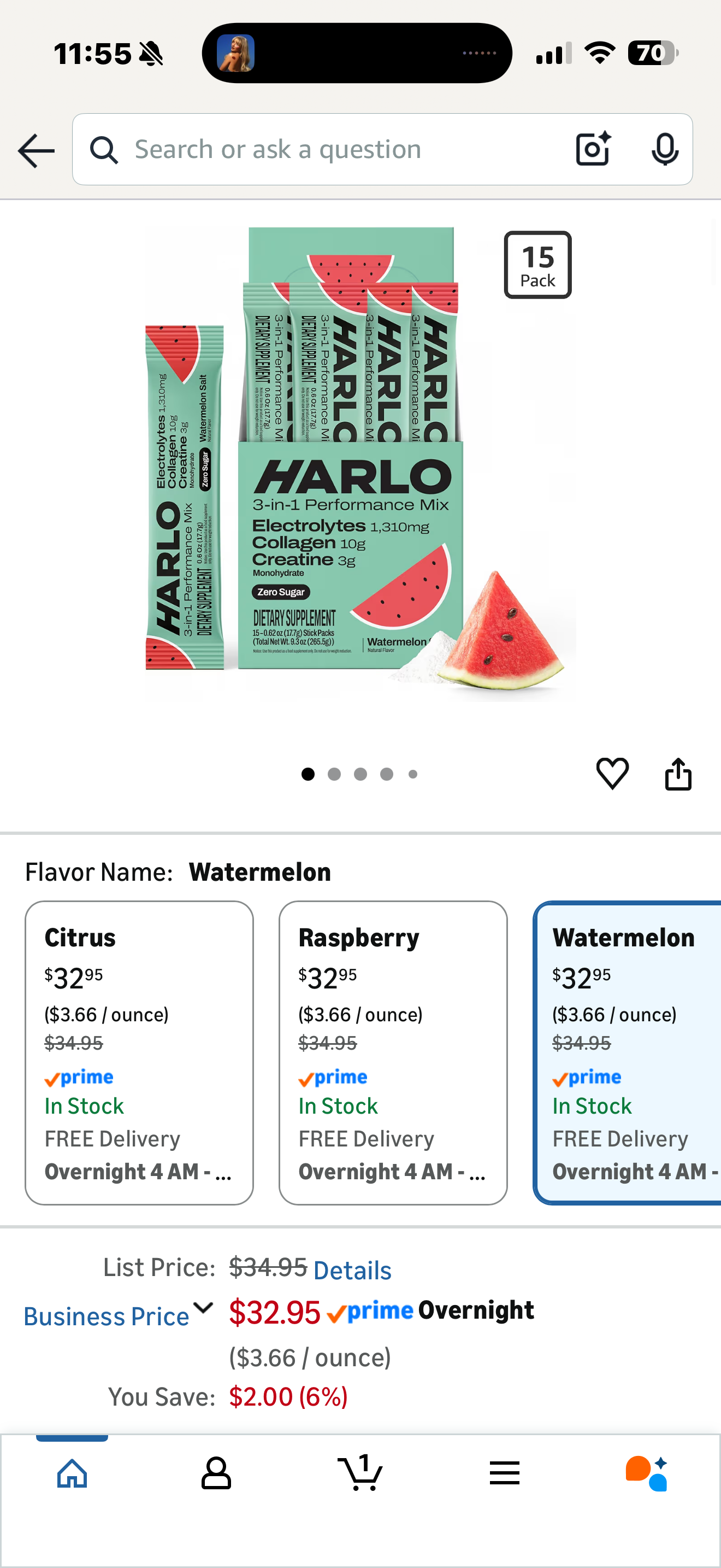 Harlo 3-in-1 Electrolytes Powder with Collagen & Creatine – Hydration, Muscle & Joint Support | Zero Sugar (Variety Pack, 12 Count) Expires 12/26
