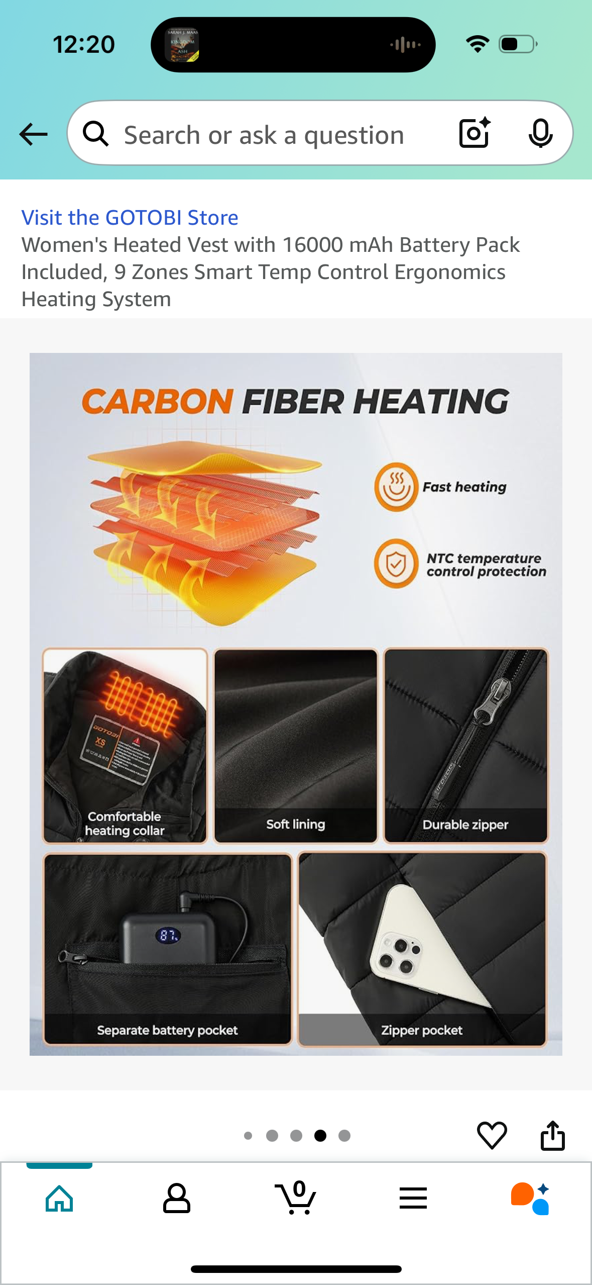 Women's Heated Vest with 16000 mAh Battery Pack Included, 9 Zones Smart Temp Control Ergonomics Heating System (Size Medium)