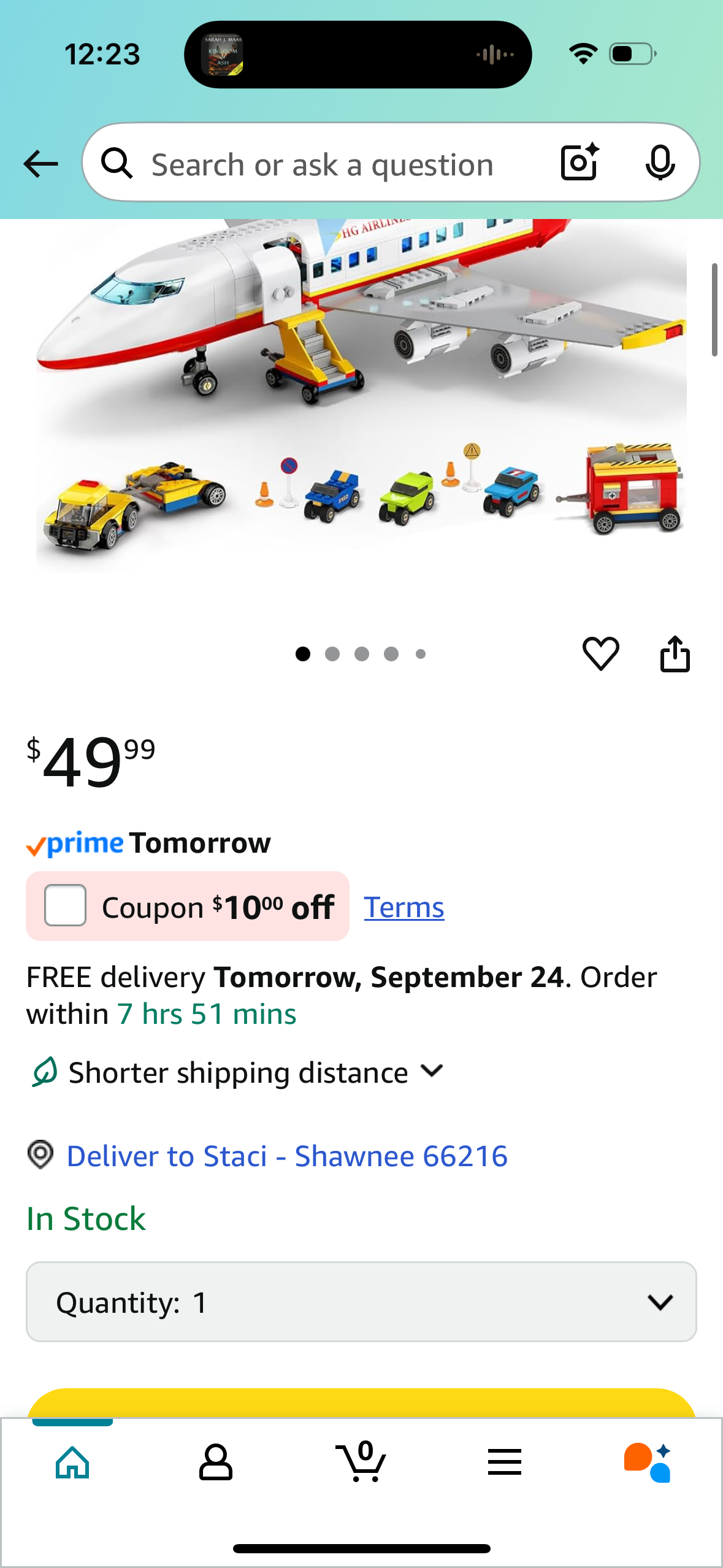 HOGOKIDS 2 Style City Airplane Building Set with LED
Light - Large Plane Building Blocks Switch Passenger & Cargo Projectile Toy with 3 Cars, Planes Model Toys Gifts for Adults Boys Girls Age 6-12+