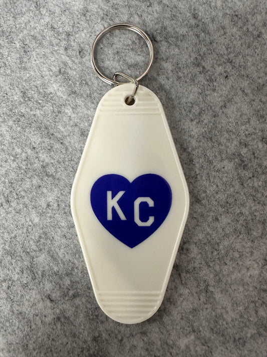 Hotel Key Chain Blue Heart KC