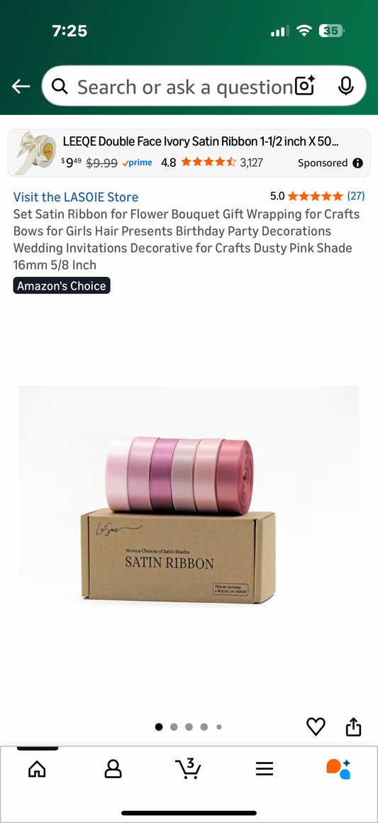 Set Satin Ribbon for Flower Bouquet Gift Wrapping for Crafts Bows for Girls Hair Presents Birthday Party Decorations Wedding Invitations Decorative for Crafts Dusty Pink Shade 16mm 5/8 Inch