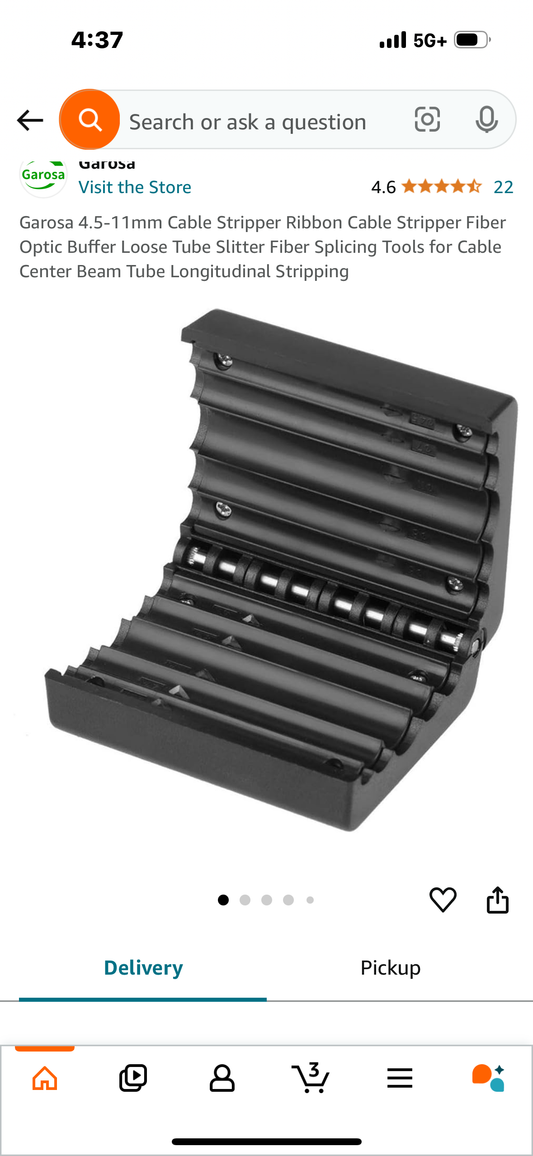 Garosa 4.5-11mm Cable Stripper Ribbon Cable Stripper Fiber Optic Buffer Loose Tube Slitter Fiber Splicing Tools for Cable Center Beam Tube Longitudinal Stripping