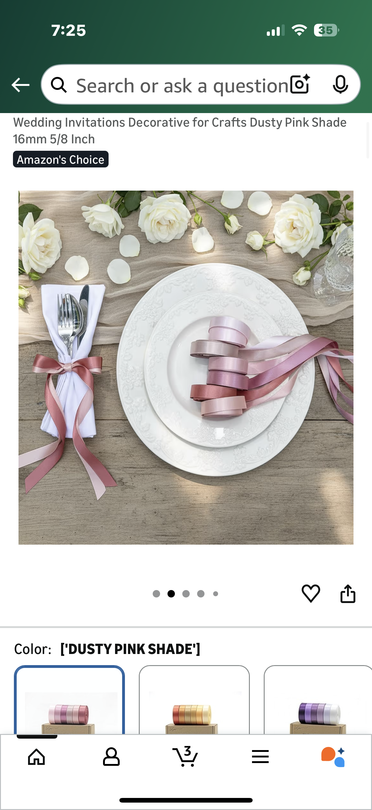 Set Satin Ribbon for Flower Bouquet Gift Wrapping for Crafts Bows for Girls Hair Presents Birthday Party Decorations Wedding Invitations Decorative for Crafts Dusty Pink Shade 16mm 5/8 Inch