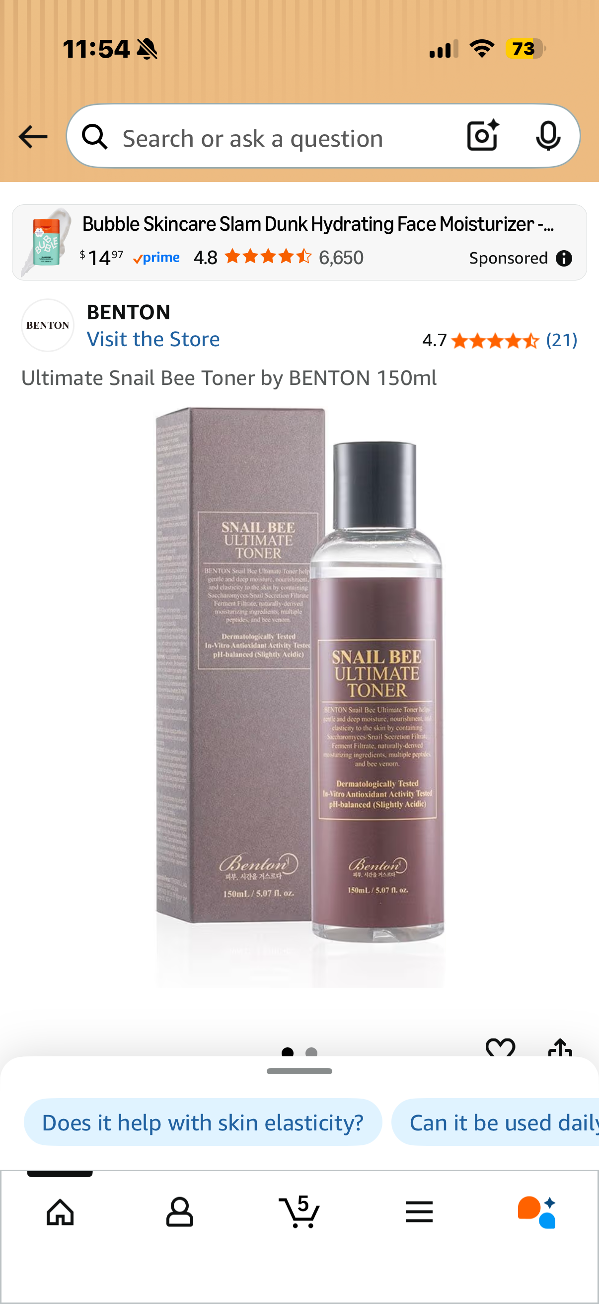 Ultimate Snail Bee Toner by BENTON 150ml