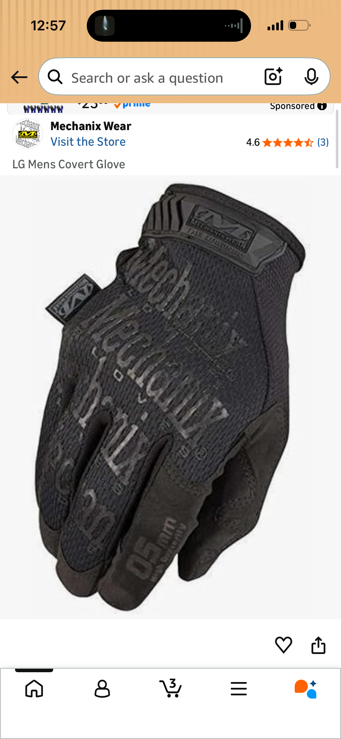Mechanix Wear Mens Covert Glove (Size Large)