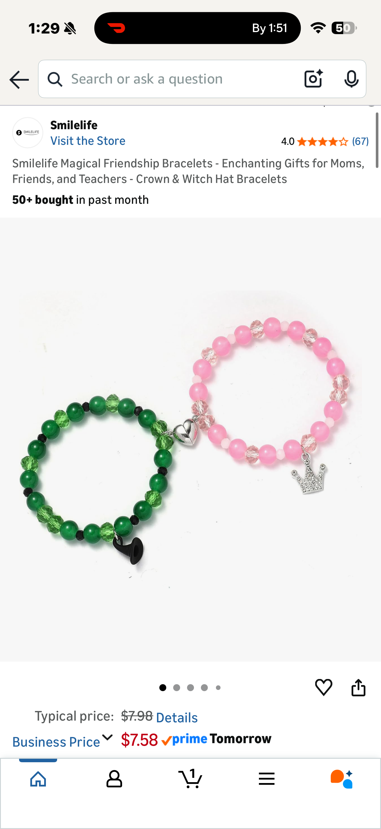Wicked - Smilelife Magical Friendship Bracelets - Enchanting Gifts for Moms, Friends, and Teachers - Crown & Witch Hat Bracelets