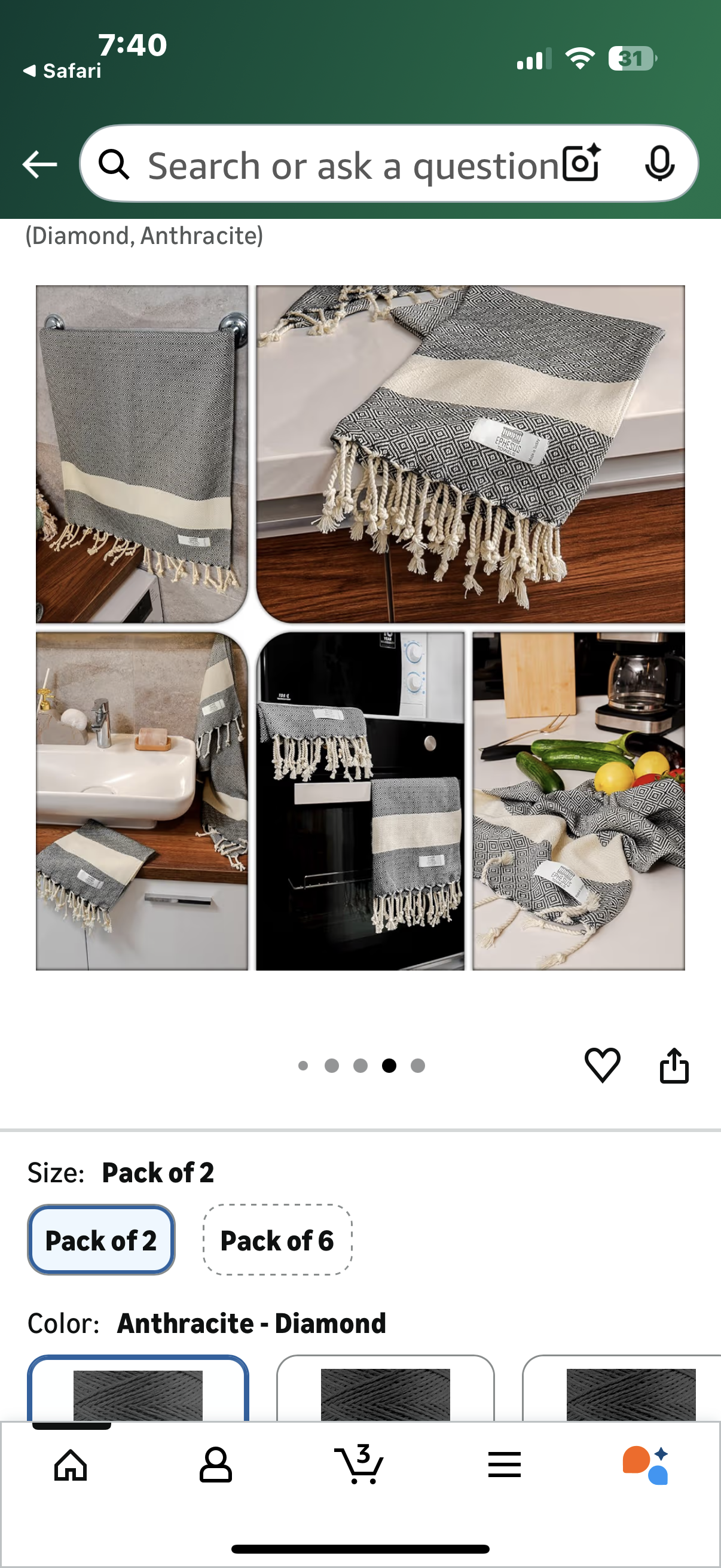 Ephesus Hand Towels - Set of 2 | 18" x 30" - Decorative Turkish Hand Towel for Bathroom, Kitchen, Guest, Face, Hair, Tea, Dishcloth